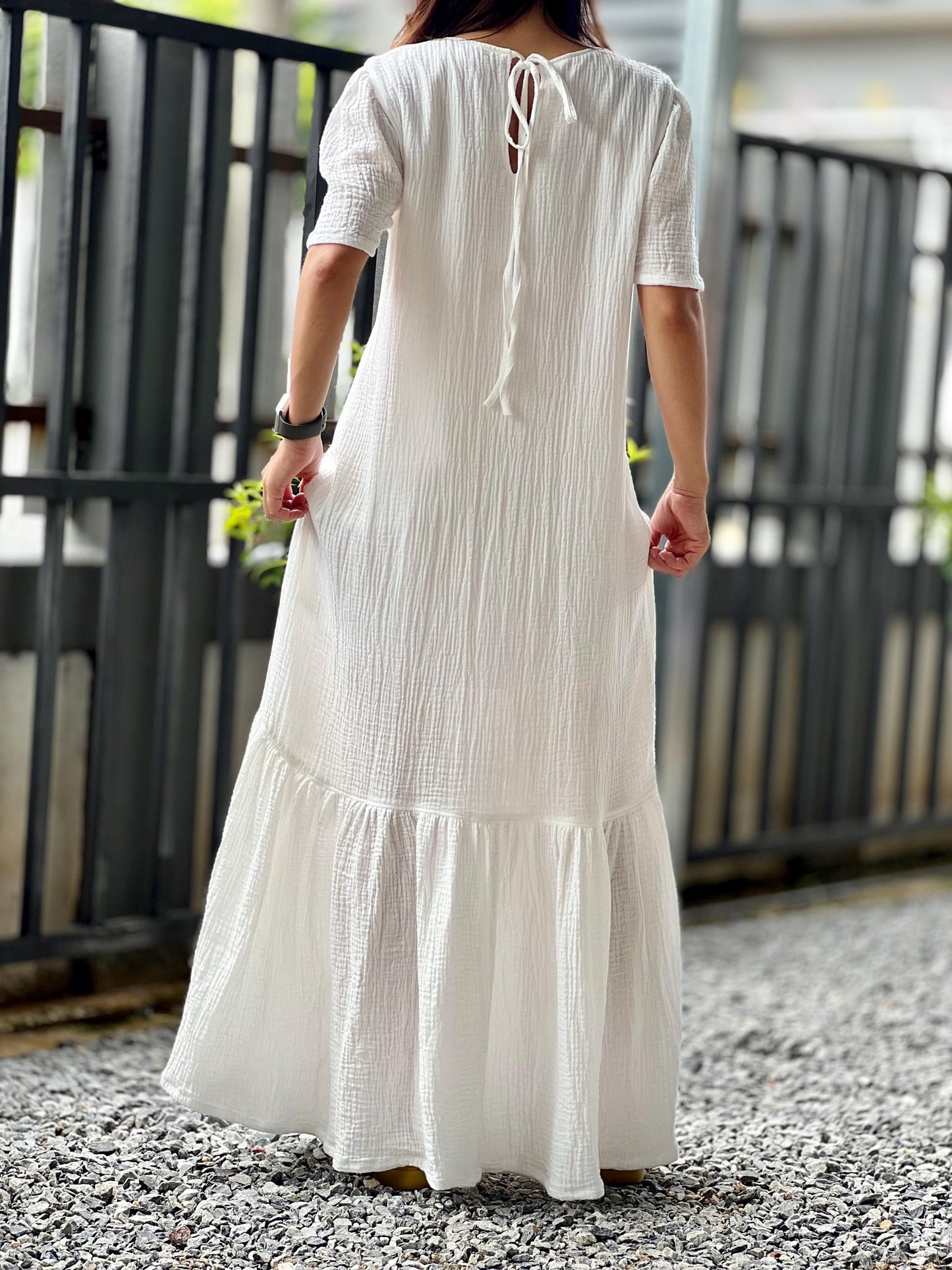 Muslin Double Gauze Dress | Cotton Cottagecore Long Dress