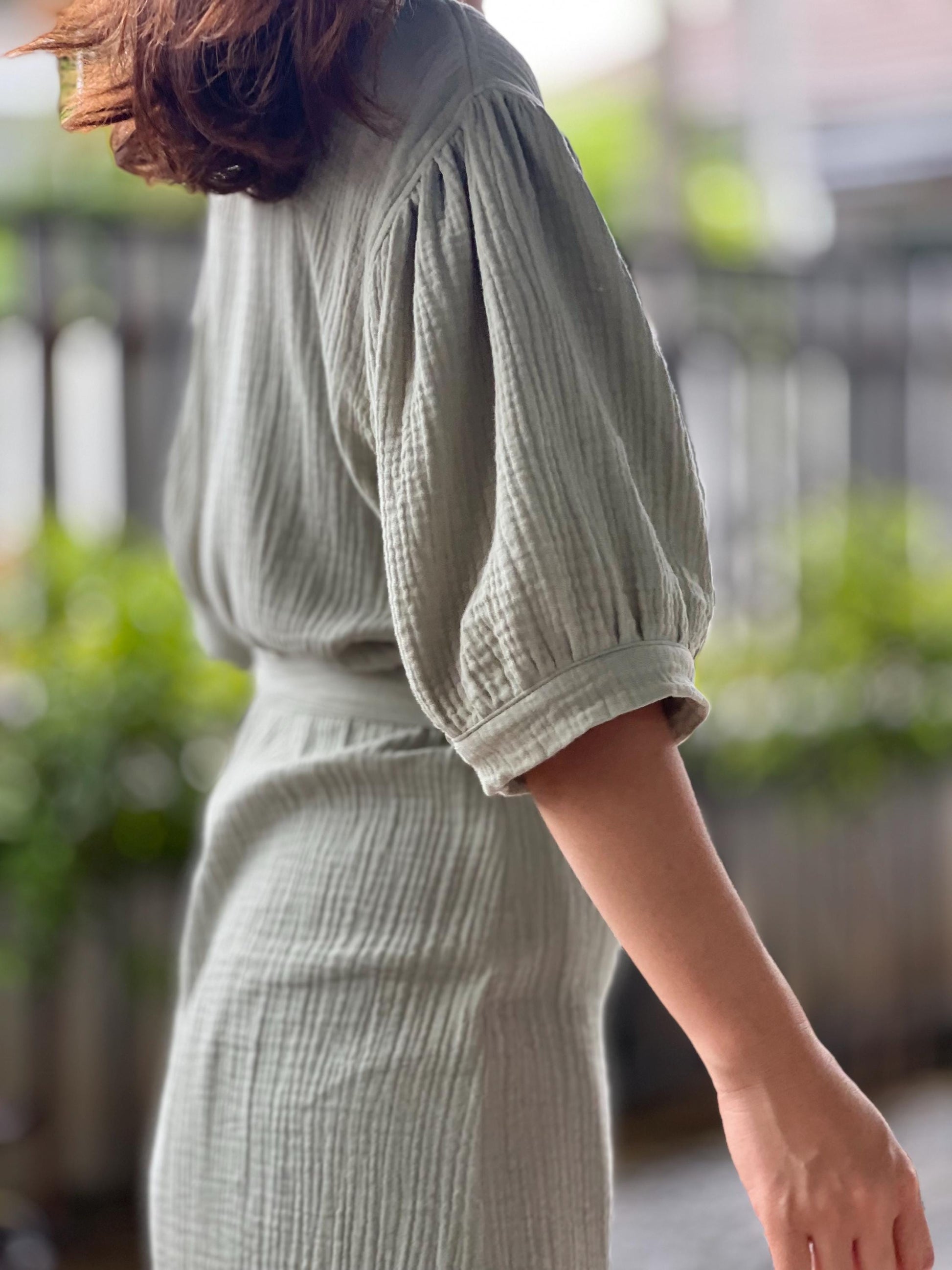 Muslin Double Gauze Dress | Cotton Cottagecore Short Dress