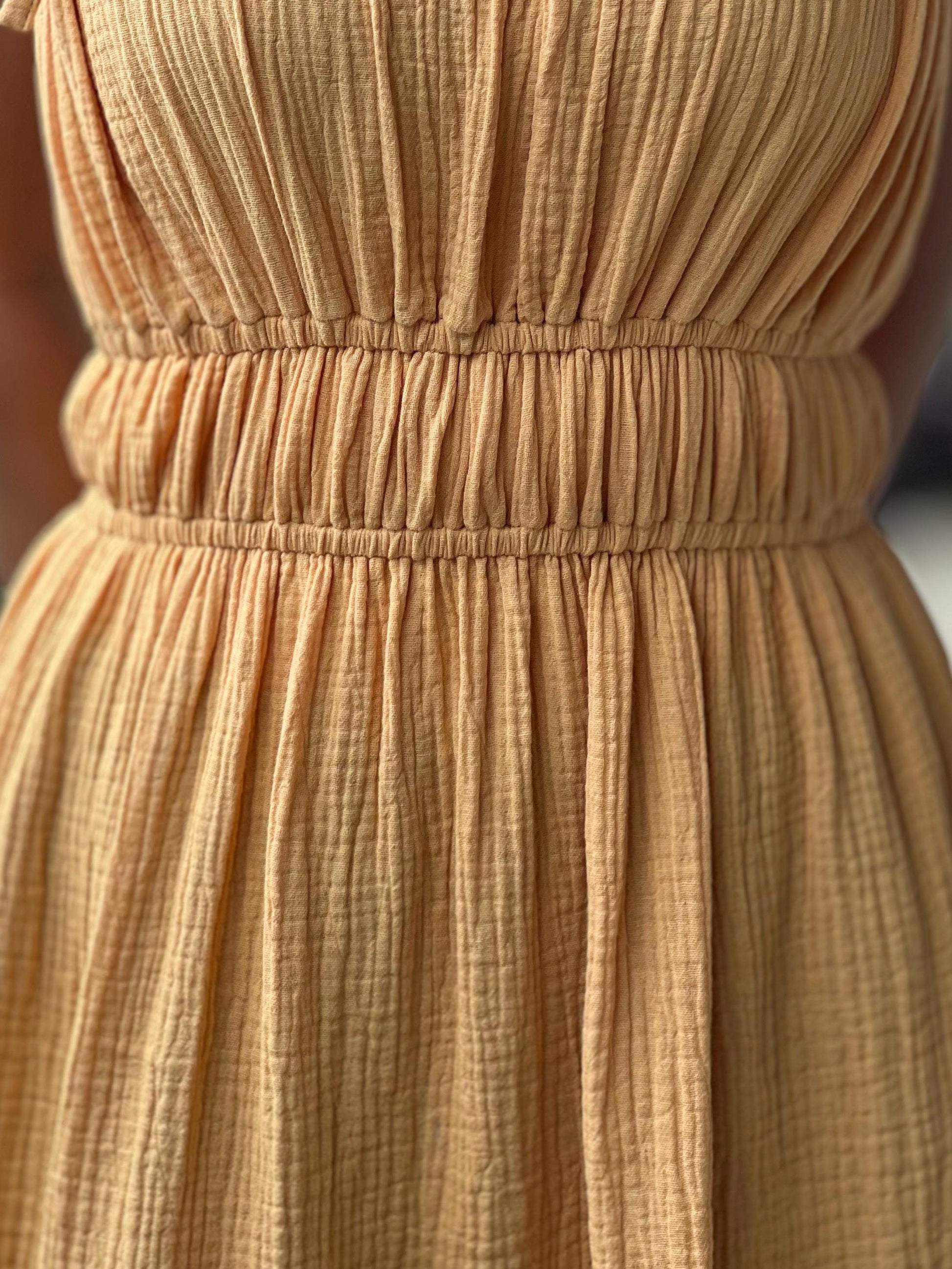 Muslin Double Gauze Dress | Cotton Cottagecore Short Dress