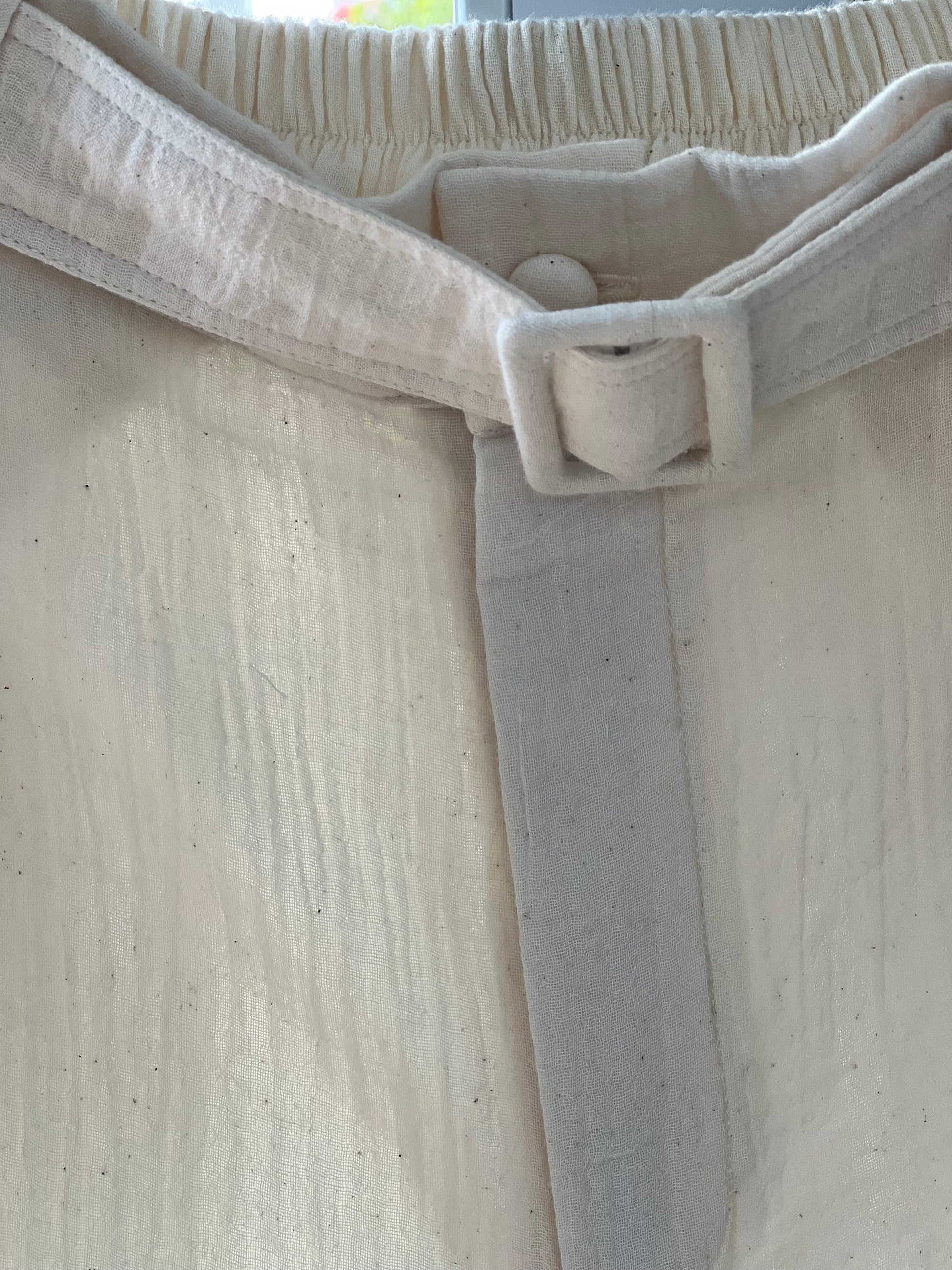 Gauze Muslin Pants | Cotton Pants | Womens Pants with Belt | Wide Leg Pants | Luxury Boho Pants | Muslin Maxi Pants | Loose Gauze Trousers