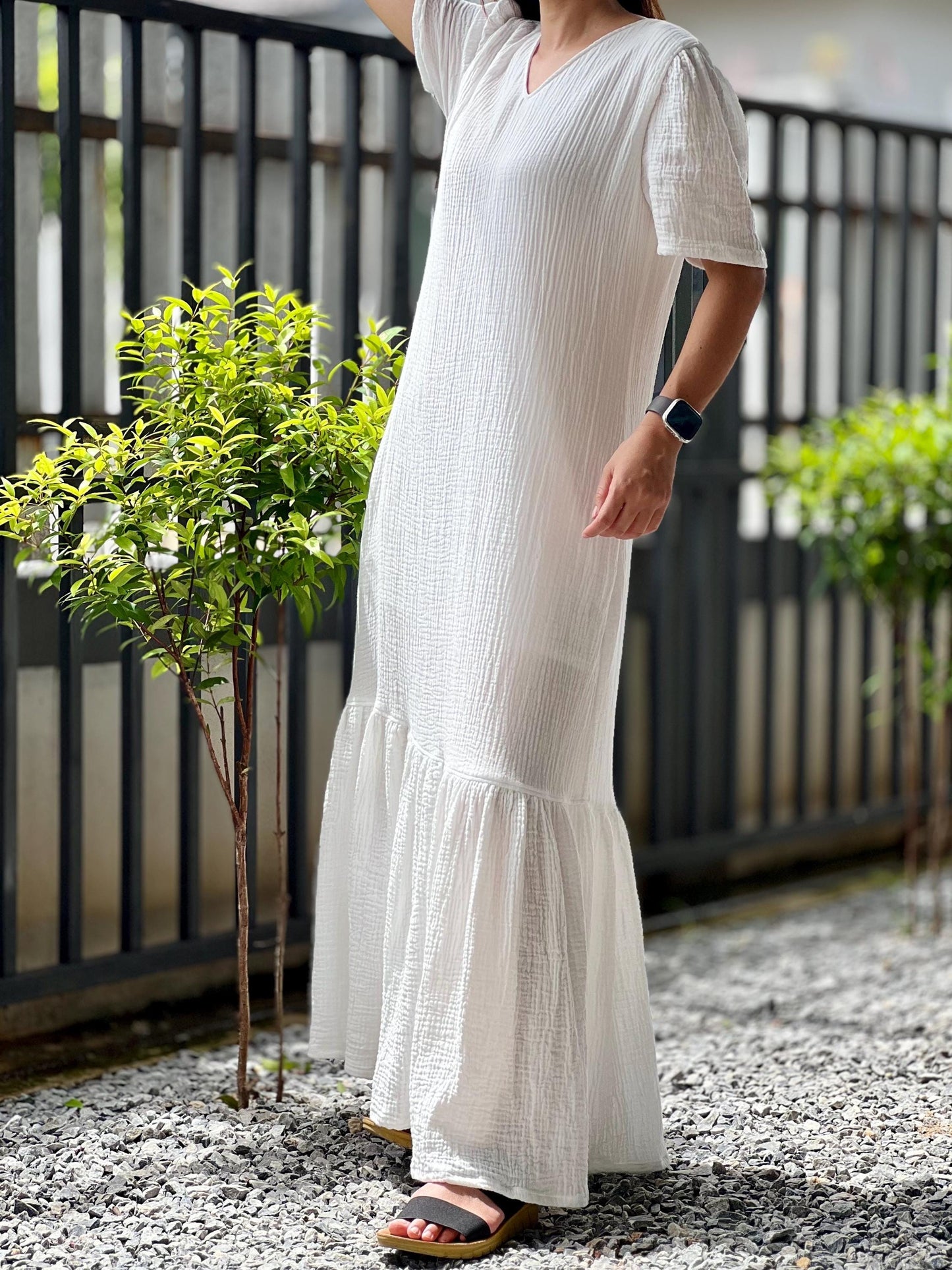 Muslin Double Gauze Dress | Cotton Cottagecore Long Dress