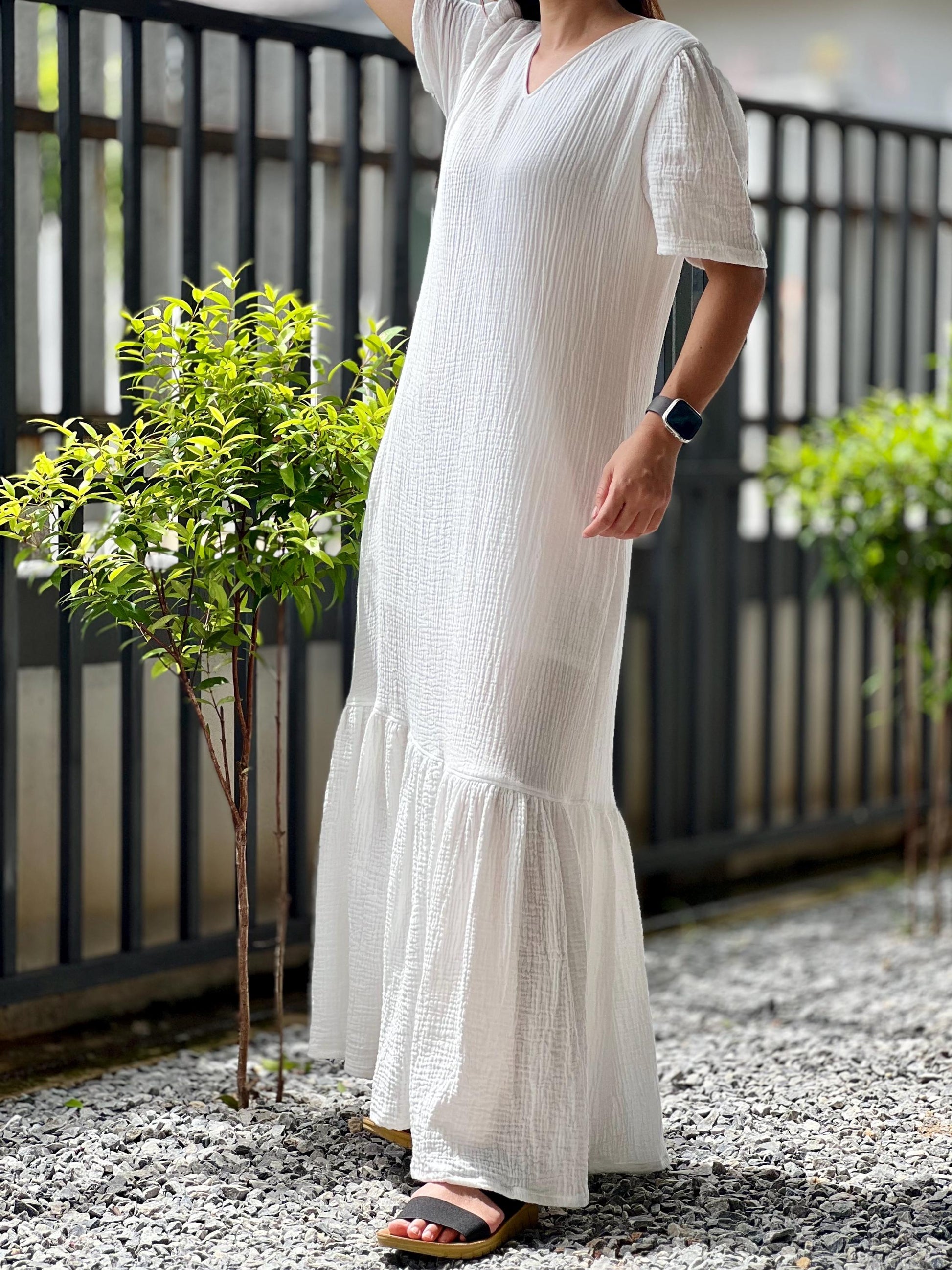 Muslin Double Gauze Dress | Cotton Cottagecore Long Dress