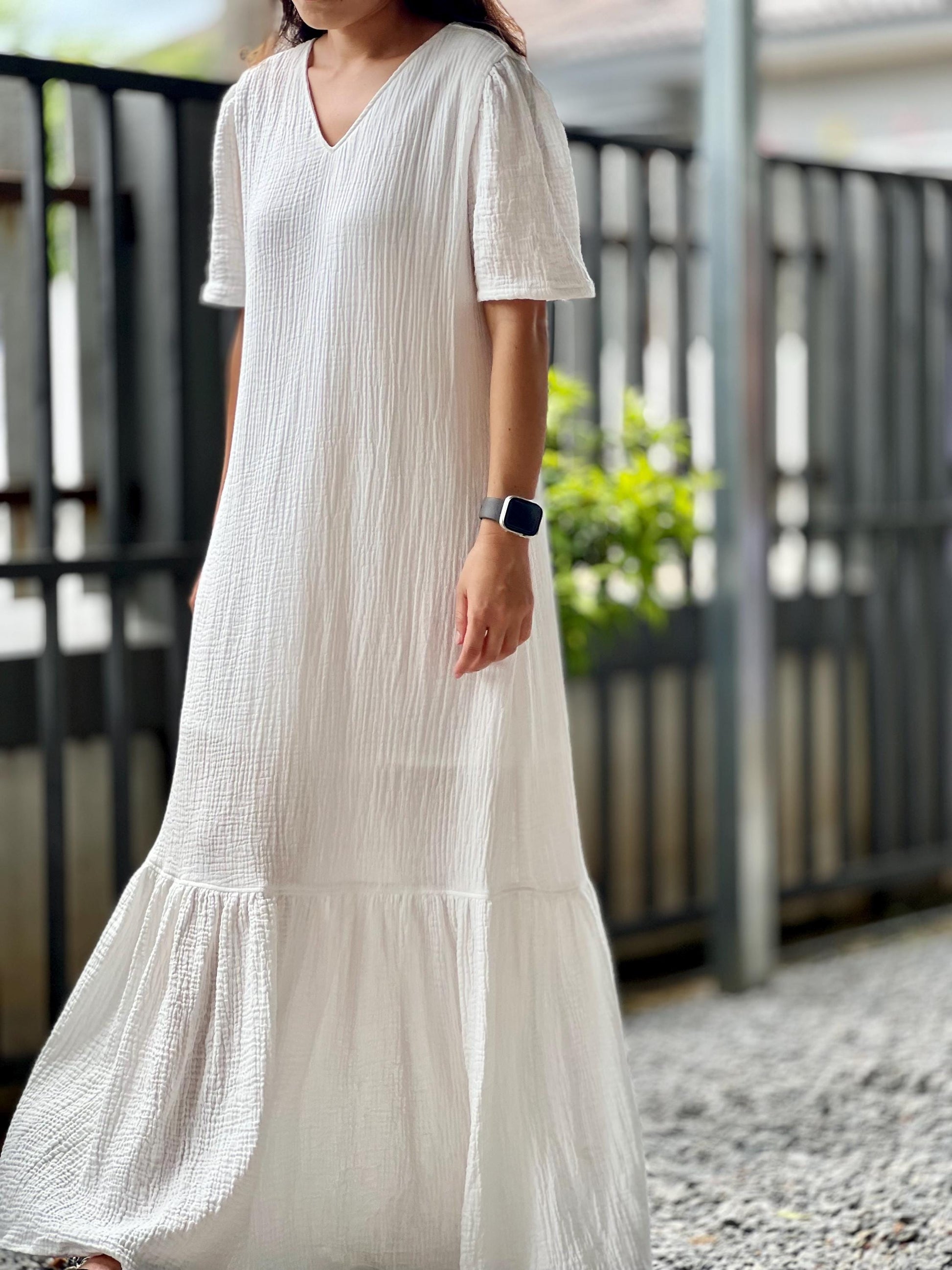 Muslin Double Gauze Dress | Cotton Cottagecore Long Dress