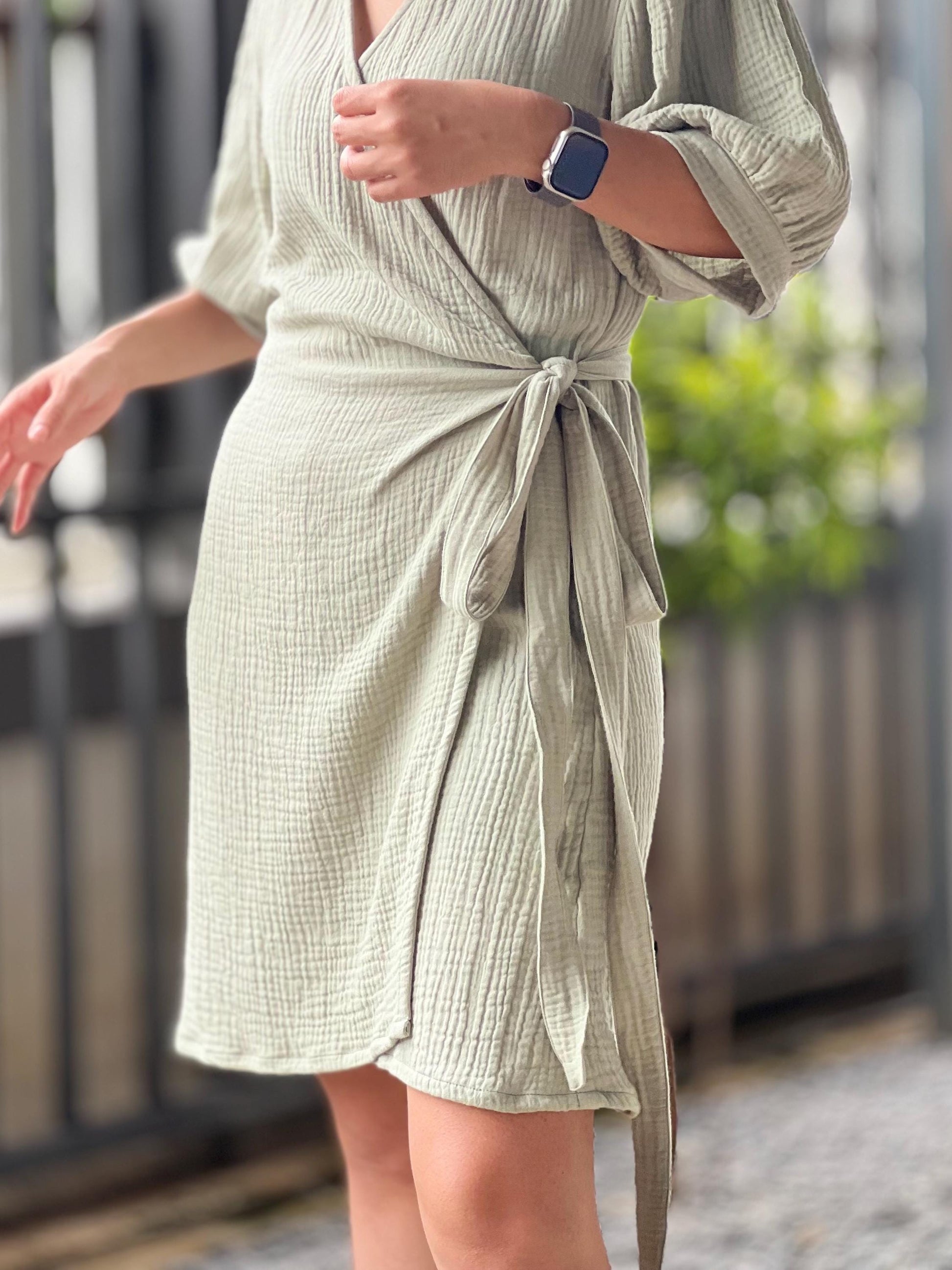 Muslin Double Gauze Dress | Cotton Cottagecore Short Dress