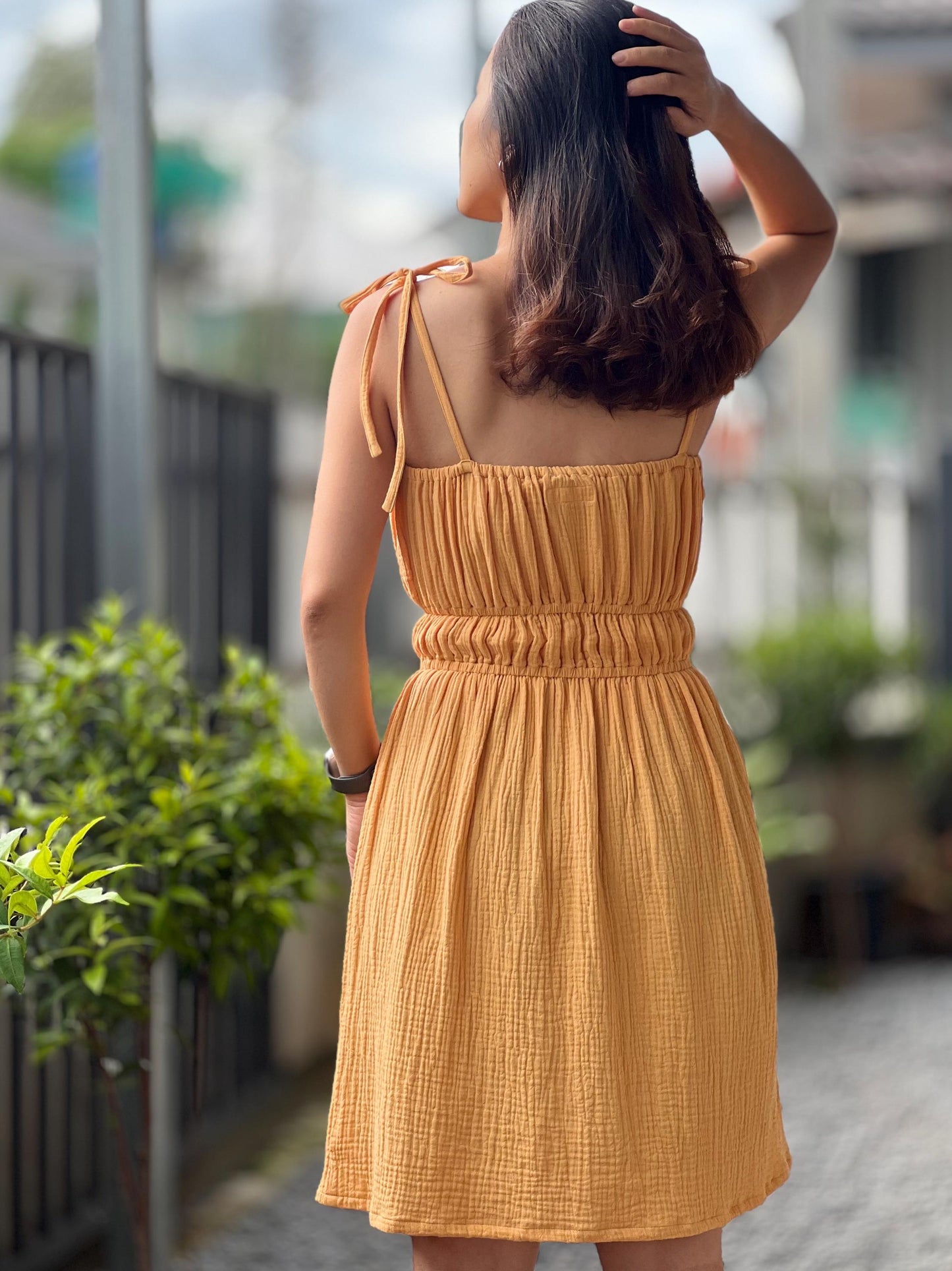 Muslin Double Gauze Dress | Cotton Cottagecore Short Dress