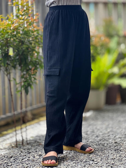 Womens Double Gauze Muslin Pants - Loungeware