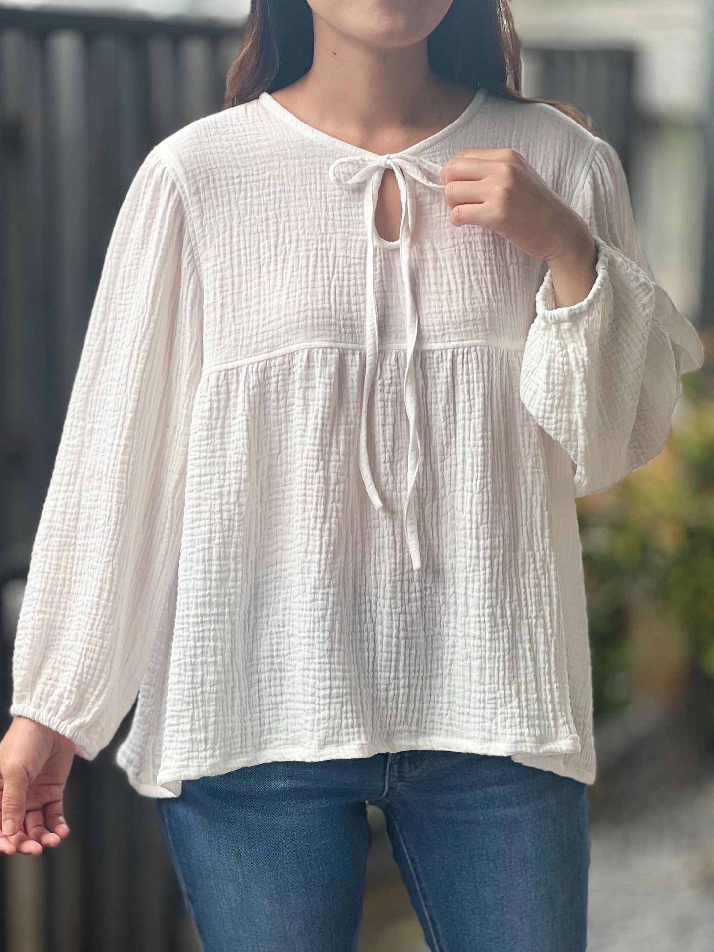Loose Organic Blouse | Muslin Double Gauze Blouse | Bohemian blouse | Cotton muslin top| Natural Clothing