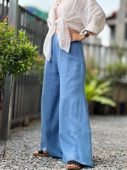Womens Double Gauze Muslin Pants - Loungeware