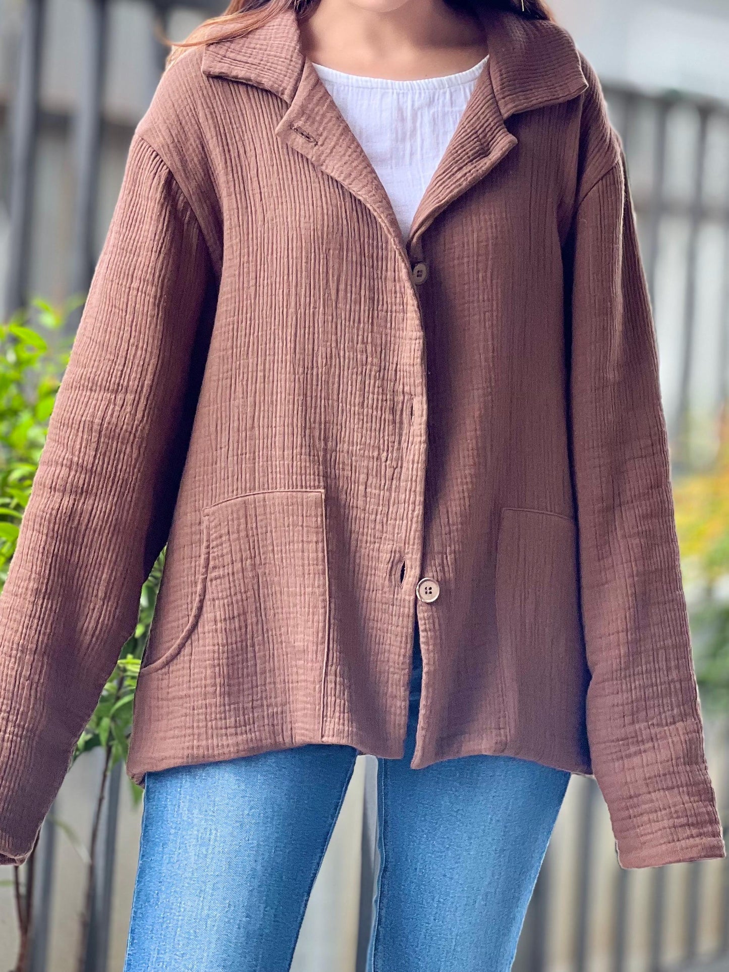 Muslin Hoodie | Triple Gauze Jacket | Resort Wear Outfit | Long Sleeve Top | Hooded Kimono Jacket | Cotton Muslin Shirt | Womens Loungewear