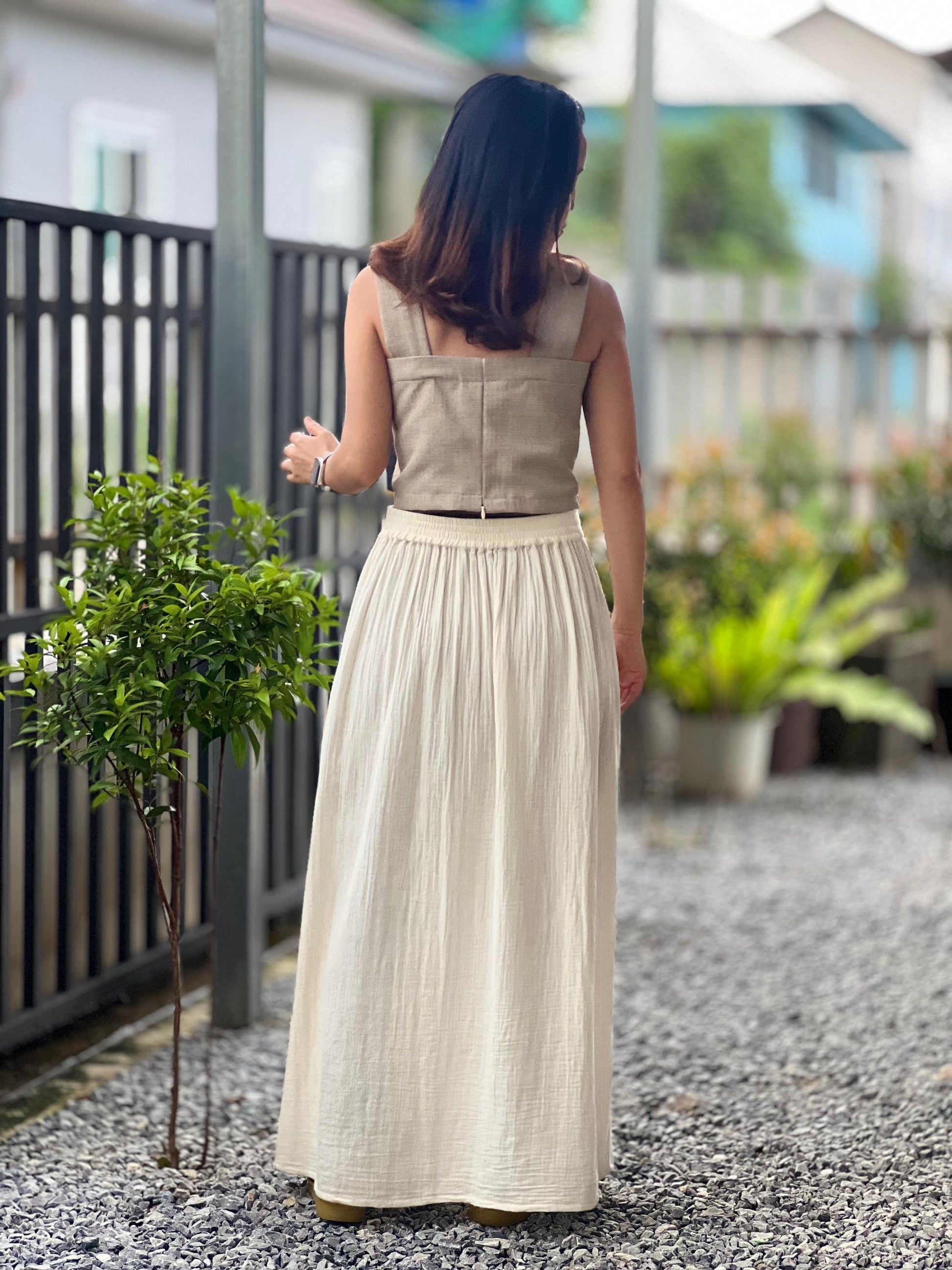Double Gauze Long Skirt