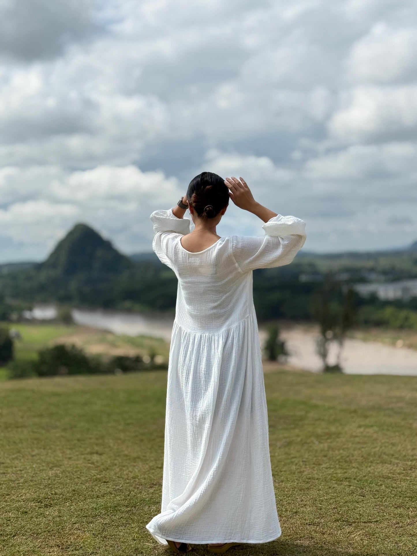 Double Gauze Dress | Cotton Cottagecore Long Dress