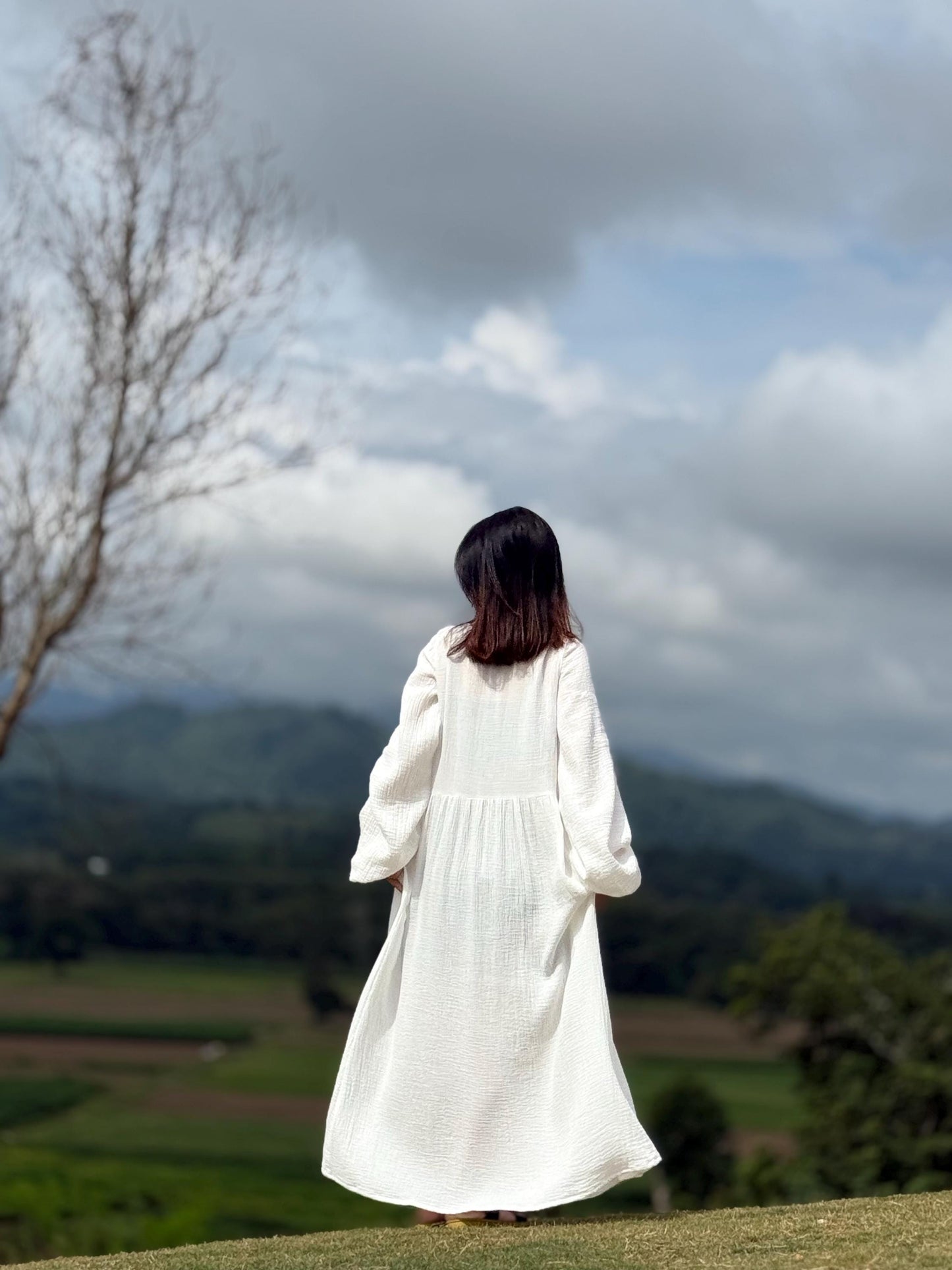 Double Gauze Dress | Cotton Cottagecore Long Dress