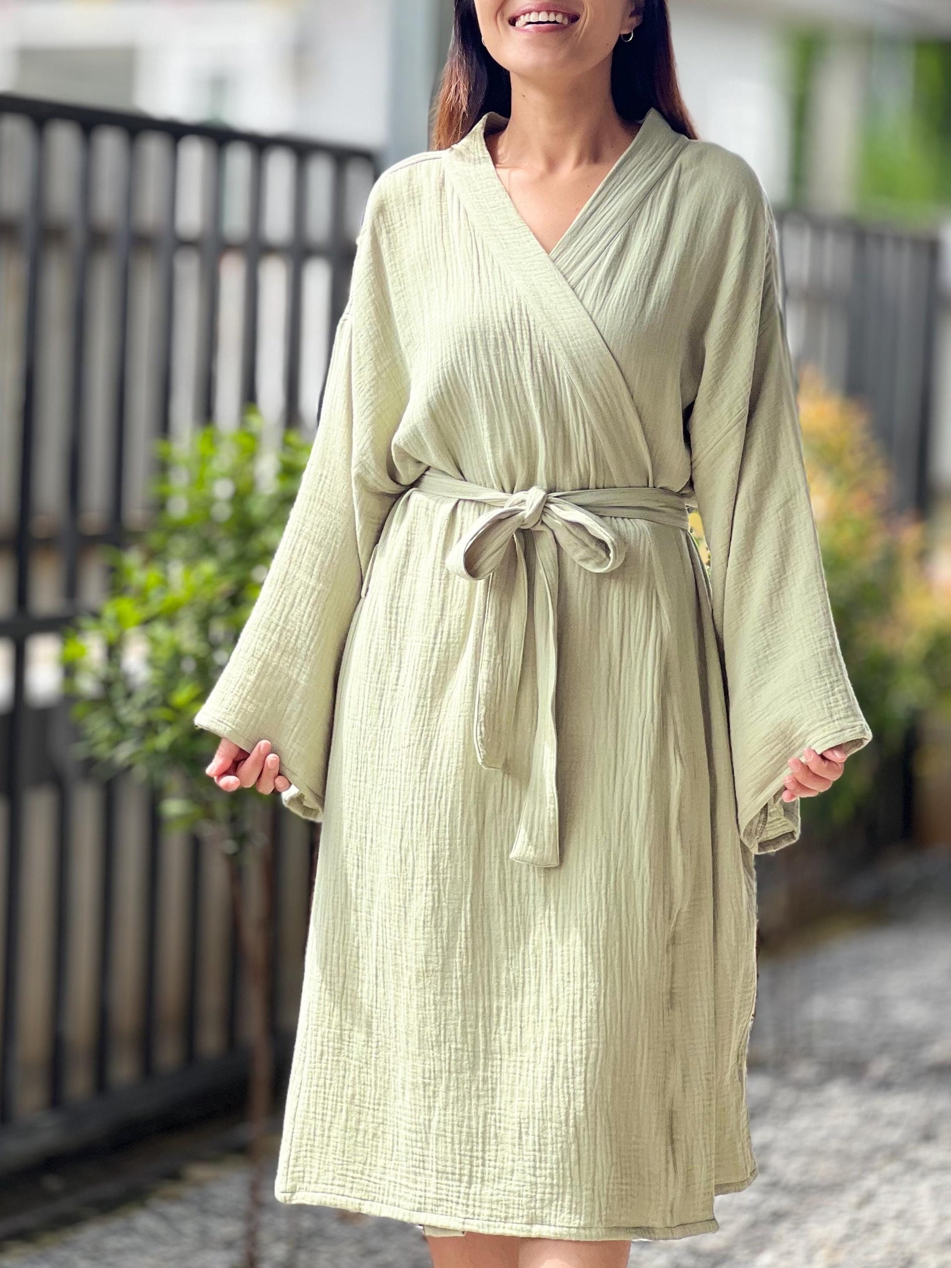 Organic Cotton Robe, Comfortable Cozy Cotton Bathrobe