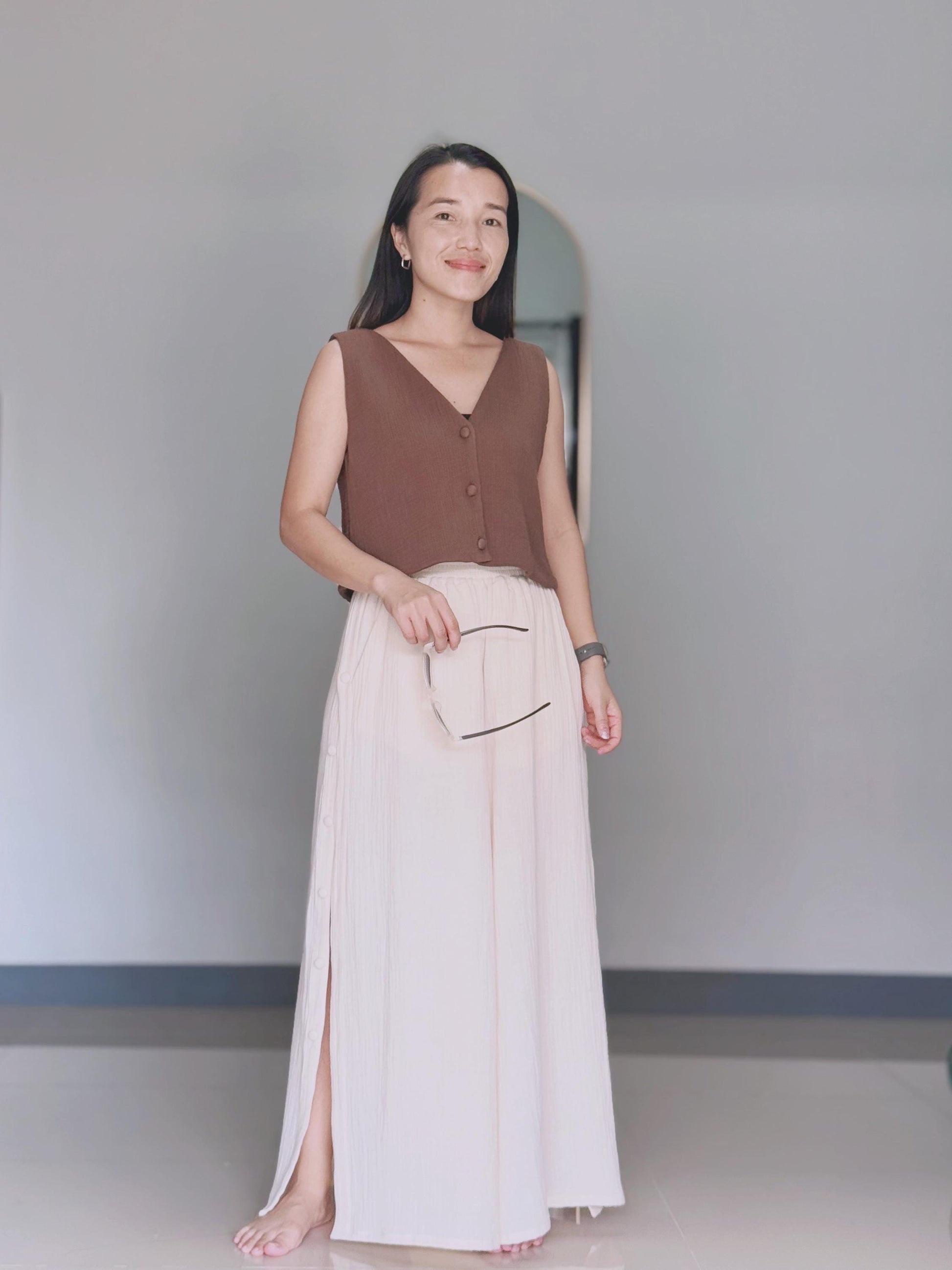 Wide Leg Pants | Muslin Maxi Pants | Loose Gauze Trousers Womens Double | Gauze Muslin Pants - Loungeware