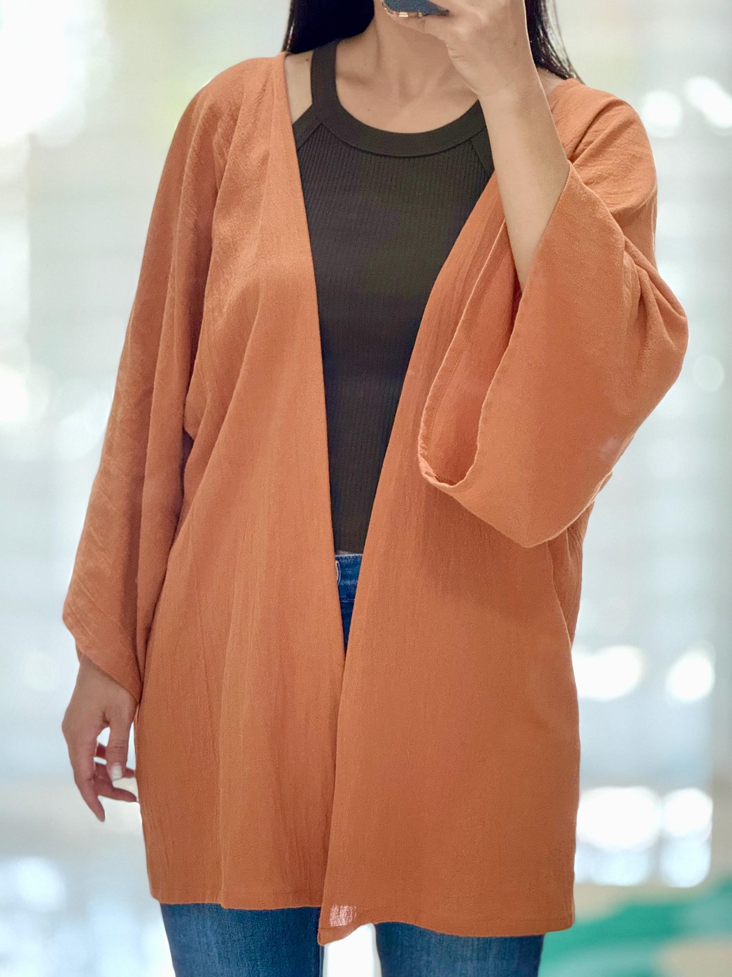 Cotton Cardigan Loose Cover Up