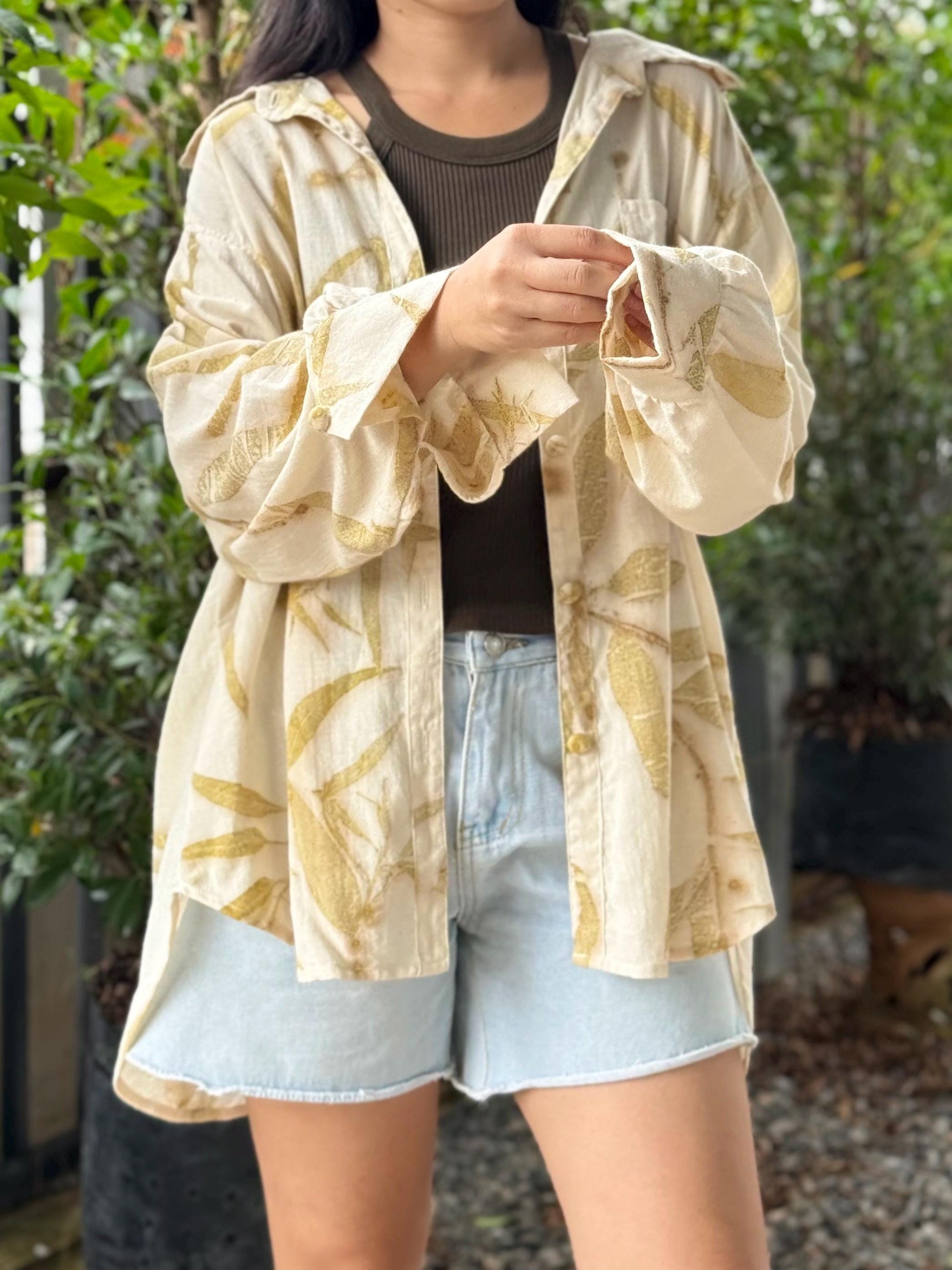 Eco-Printed Shirt | Loose Fit | Real Botanical Design
