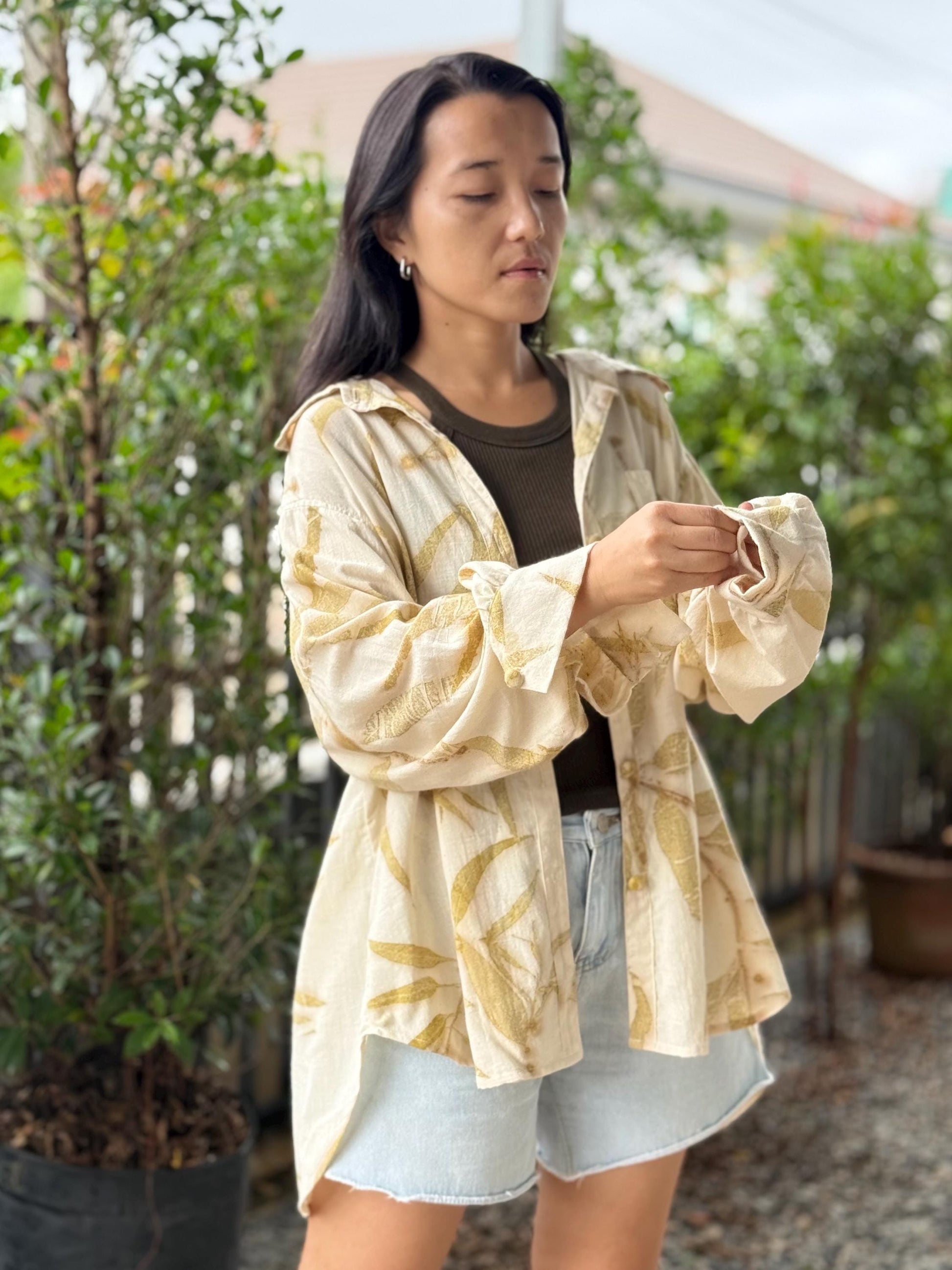 Eco-Printed Shirt | Loose Fit | Real Botanical Design