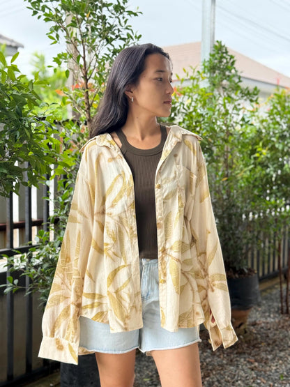 Eco-Printed Shirt | Loose Fit | Real Botanical Design
