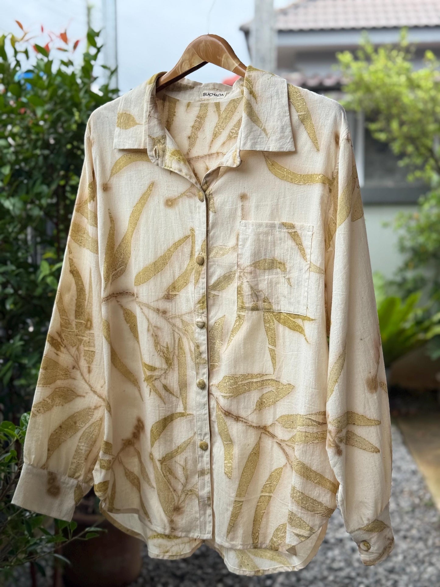 Eco-Printed Shirt | Loose Fit | Real Botanical Design