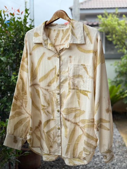 Eco-Printed Shirt | Loose Fit | Real Botanical Design