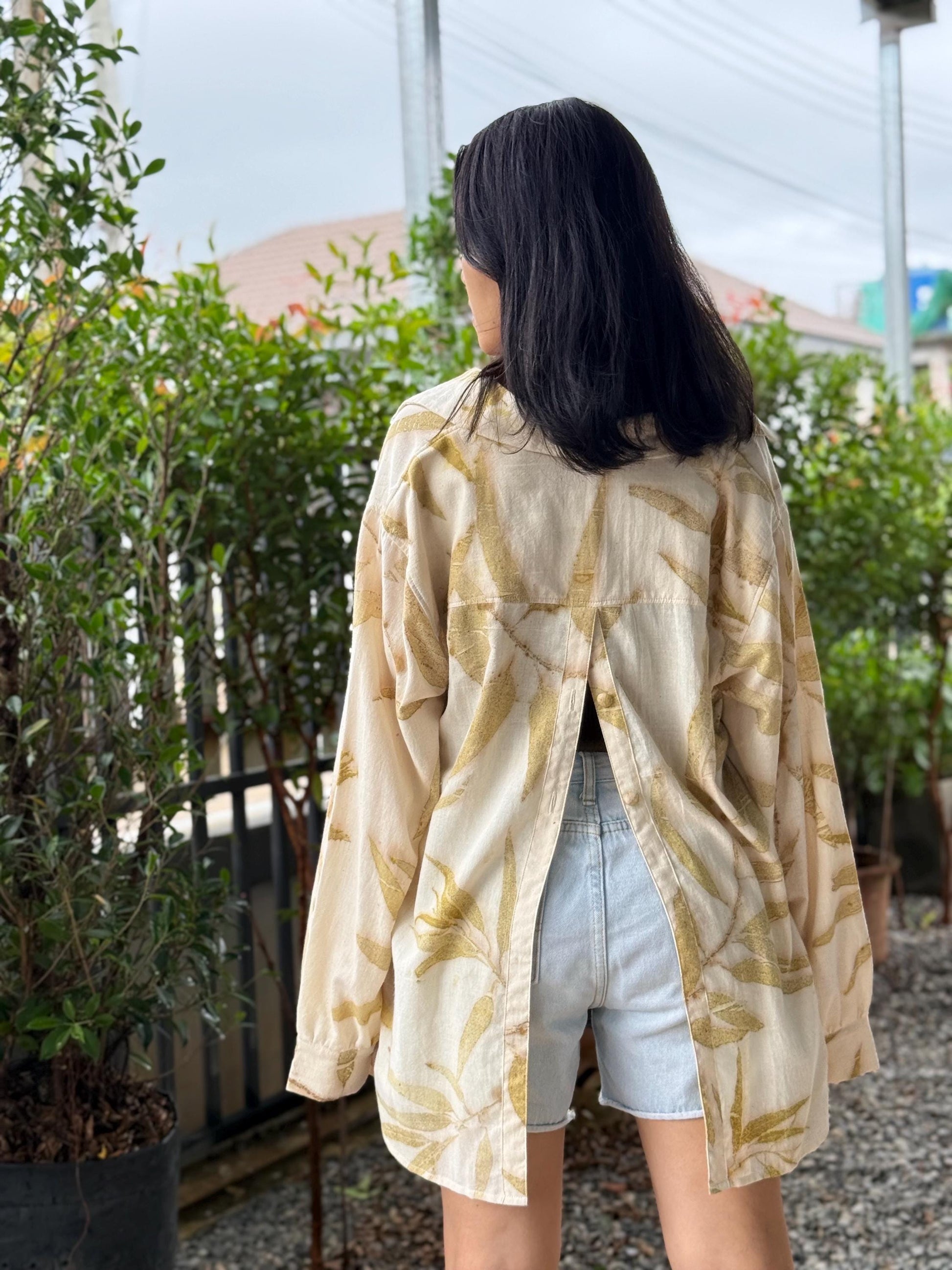 Eco-Printed Shirt | Loose Fit | Real Botanical Design