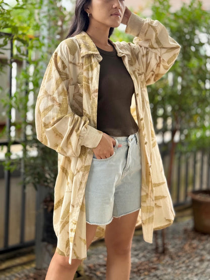 Eco-Printed Shirt Dress | Relaxed Fit | Real Botanical Design