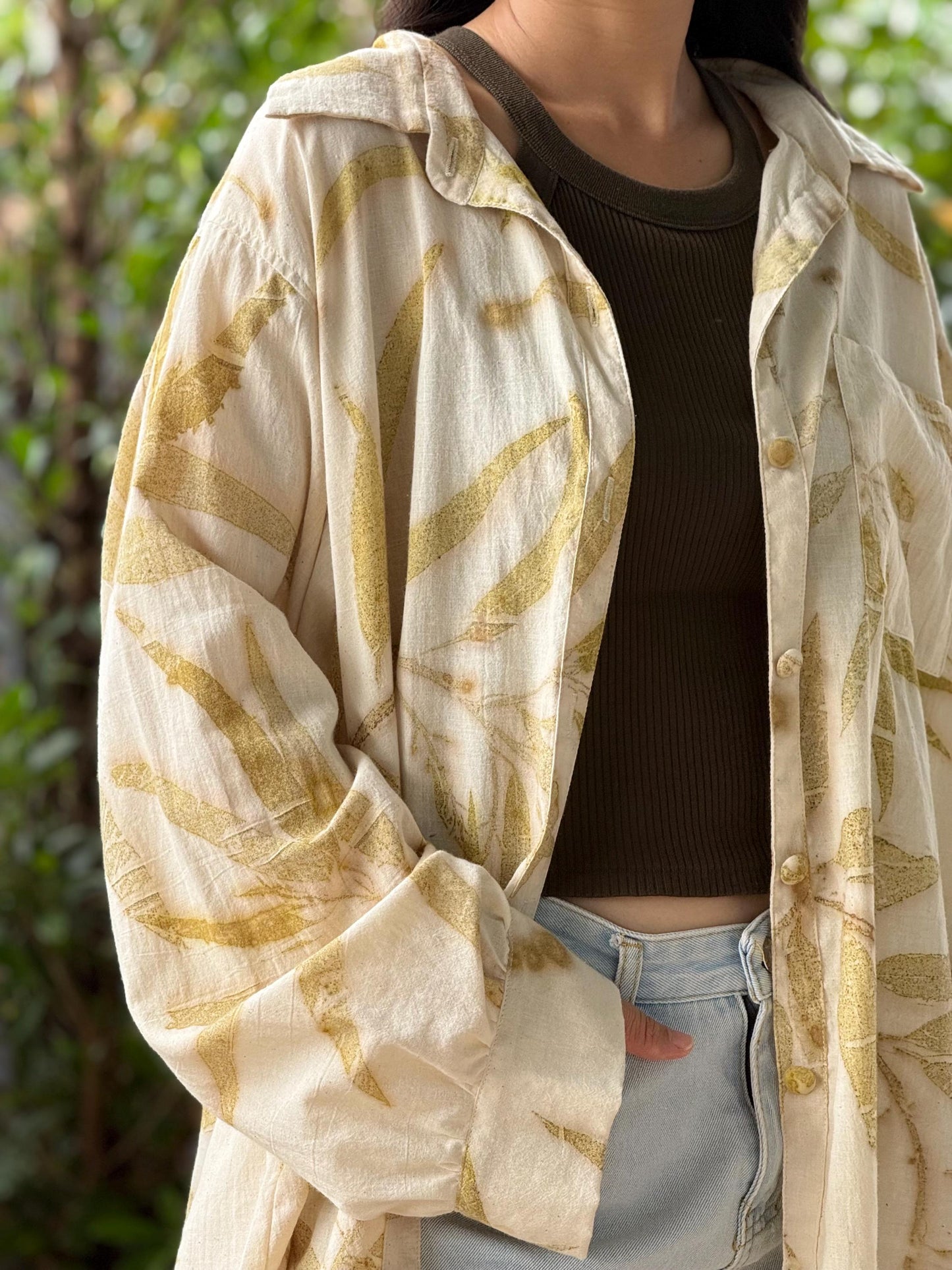 Eco-Printed Shirt | Loose Fit | Real Botanical Design