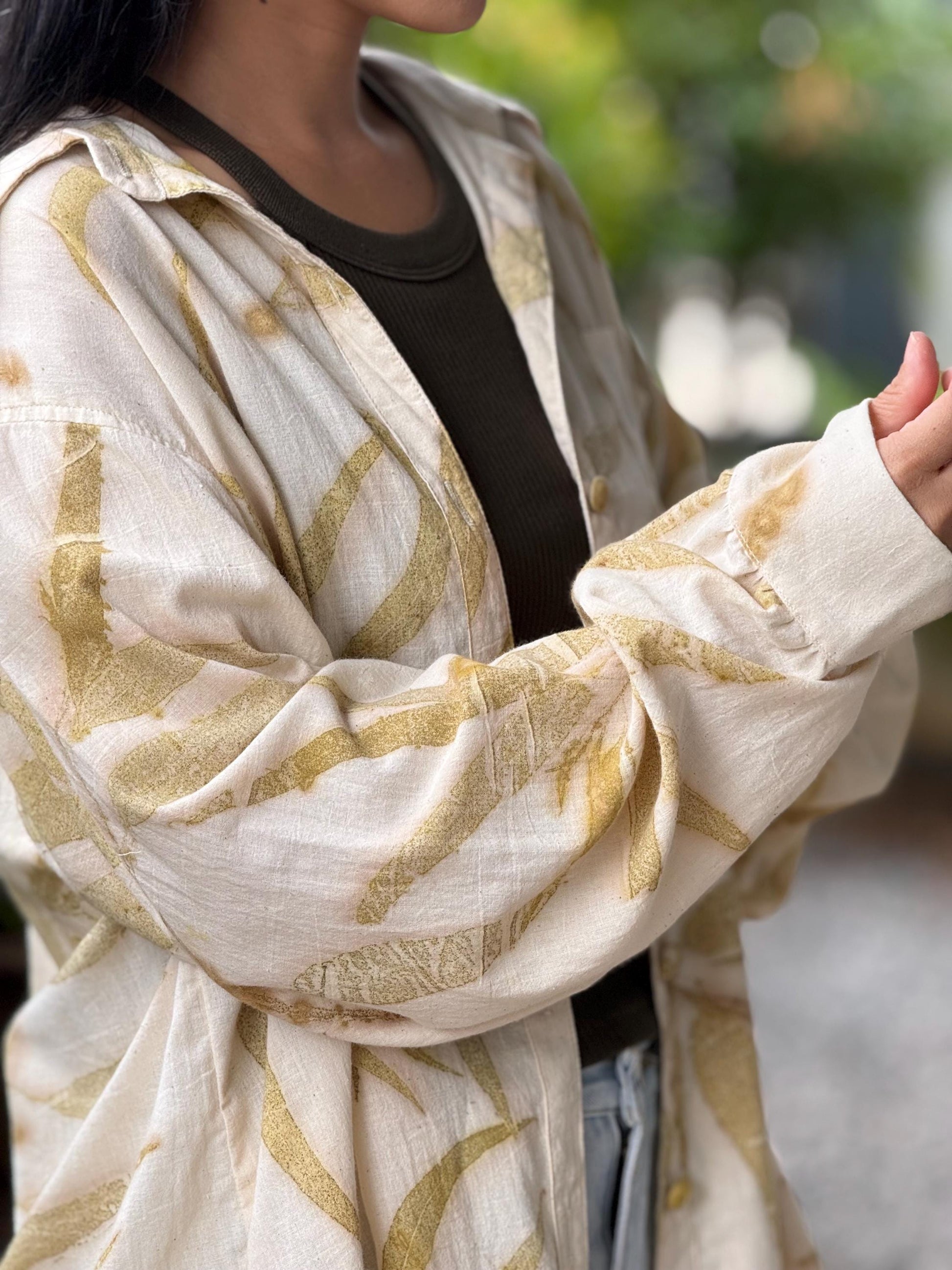Eco-Printed Shirt | Loose Fit | Real Botanical Design