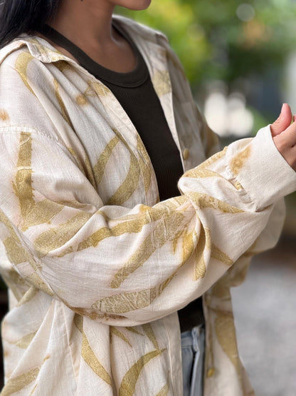 Eco-Printed Shirt | Loose Fit | Real Botanical Design