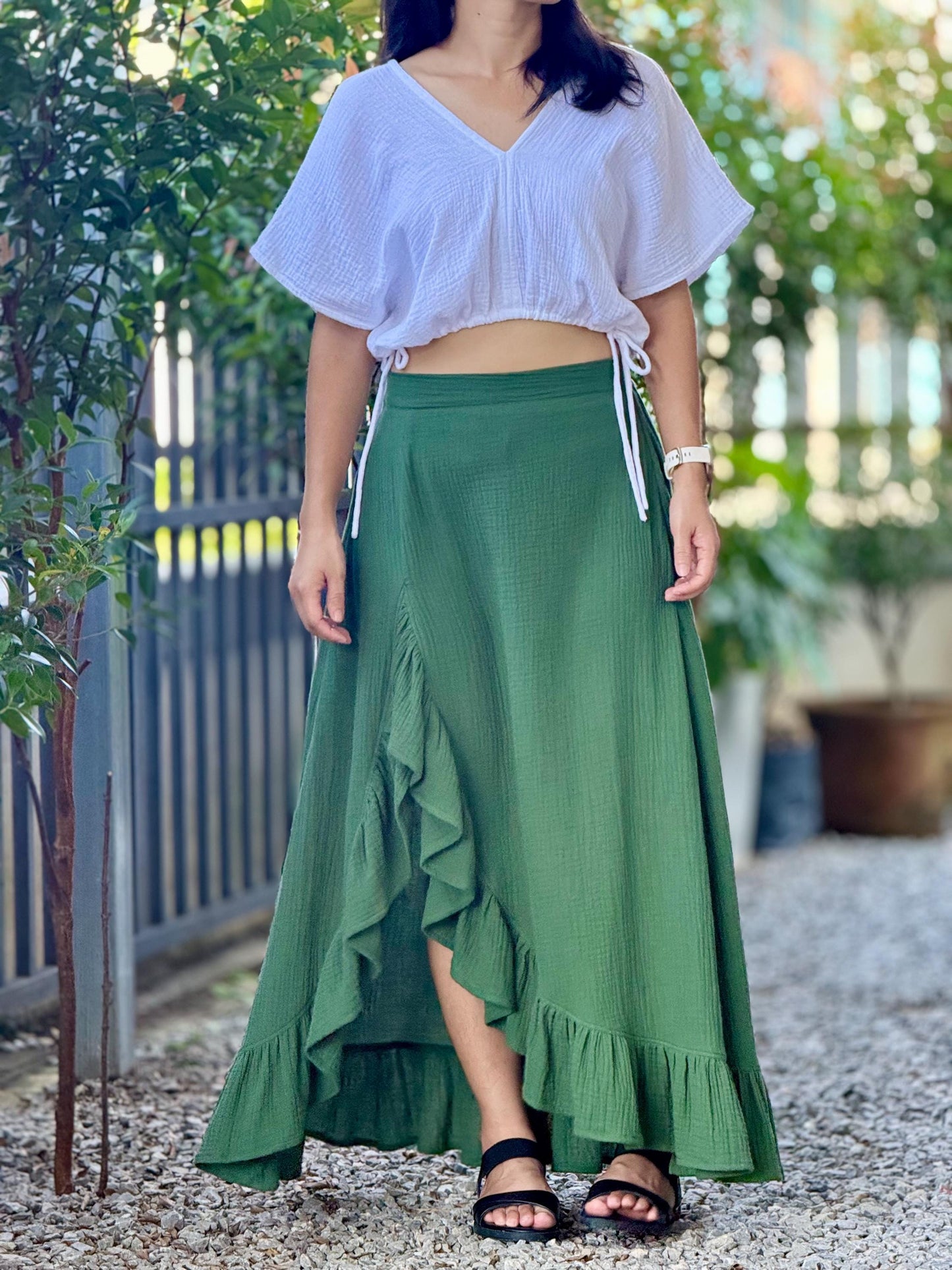 Double Gauze Flow Skirt