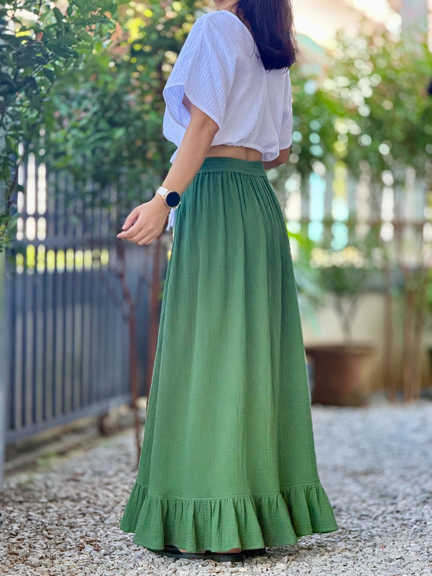 Double Gauze Flow Skirt