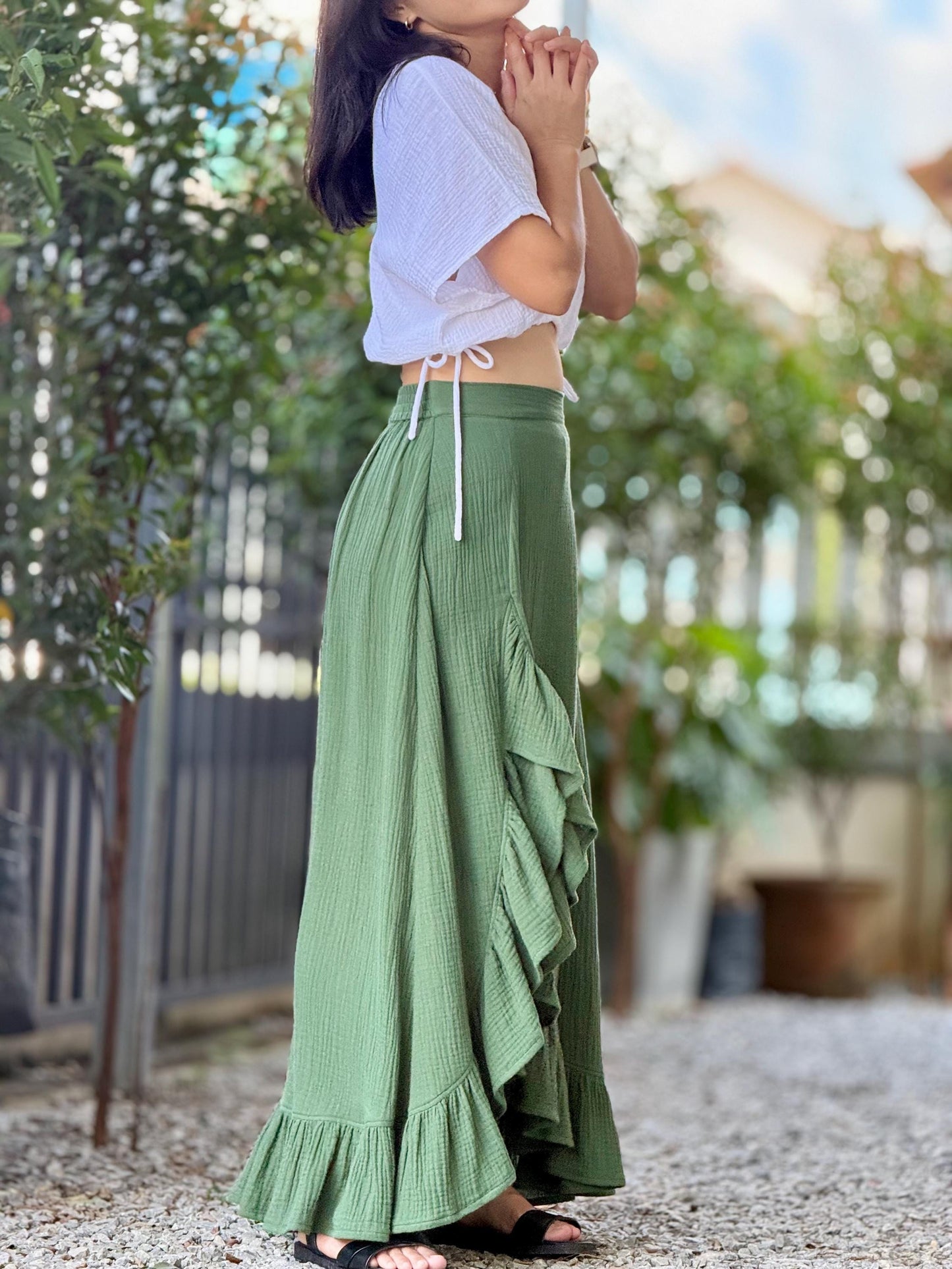 Double Gauze Flow Skirt