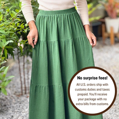 Double Gauze Maxi Skirt
