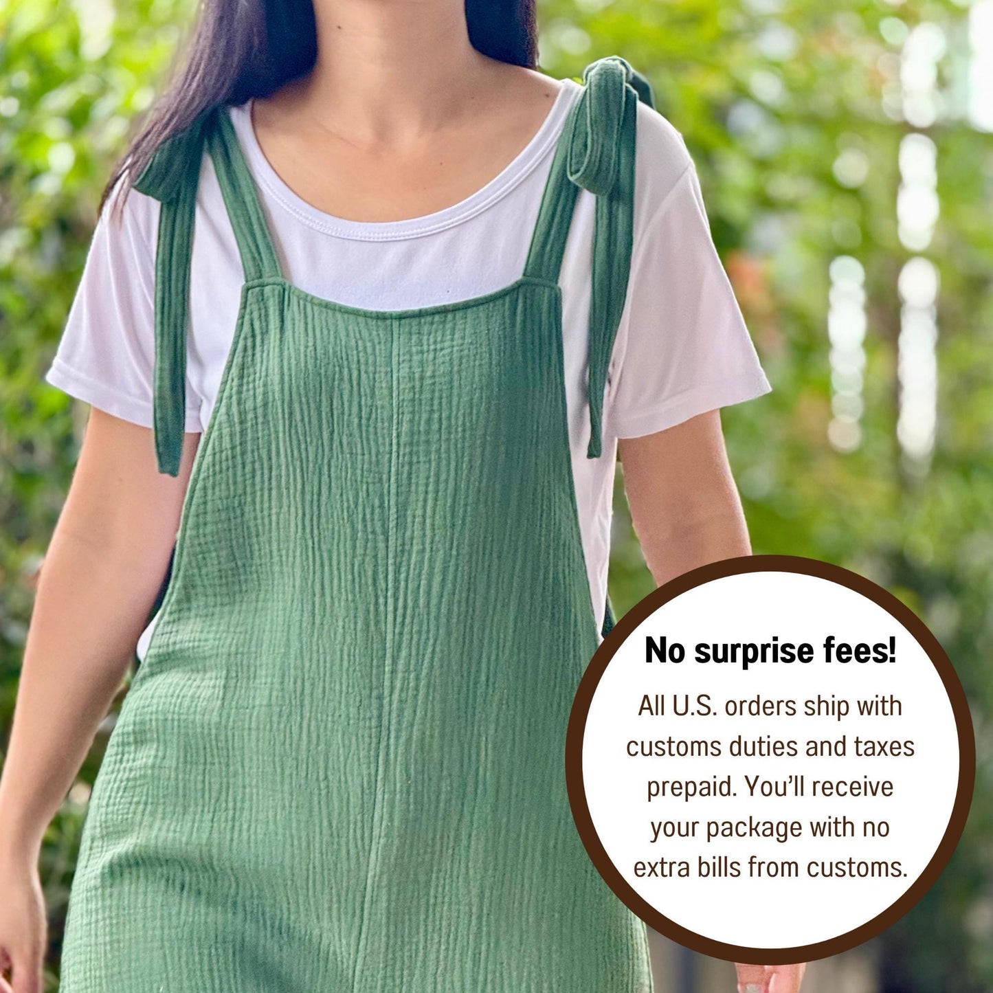 Gauze Short Overalls Women