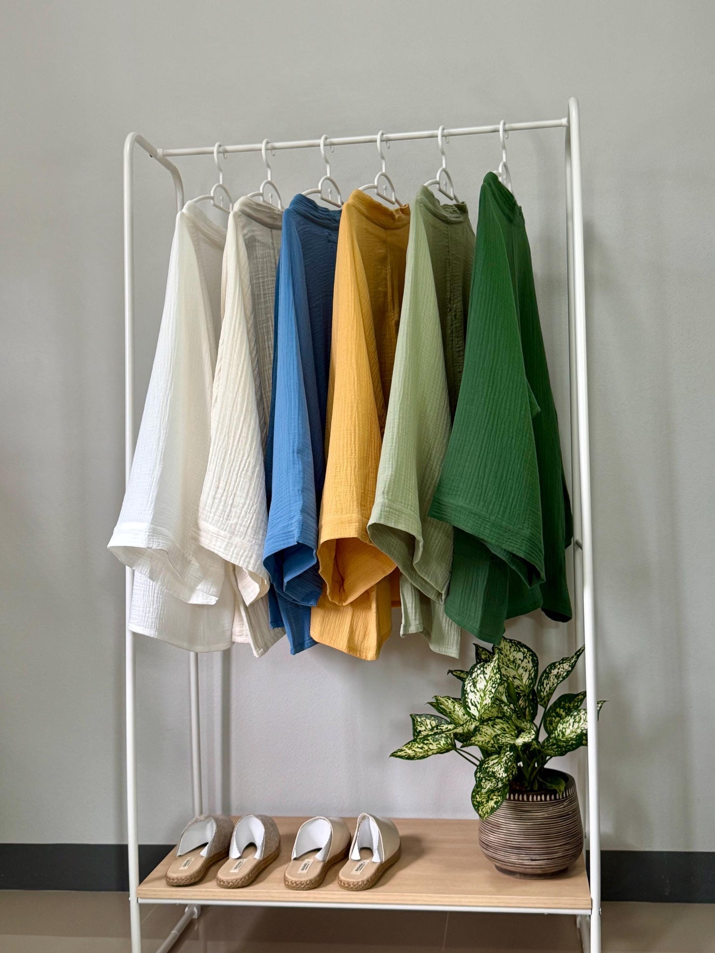 Muslin Double Gauze Kimono Loose Cover Up