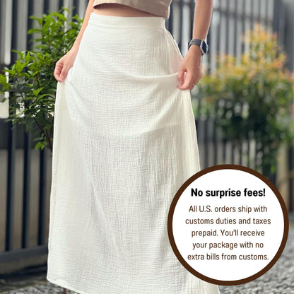 Double Gauze Long Skirt