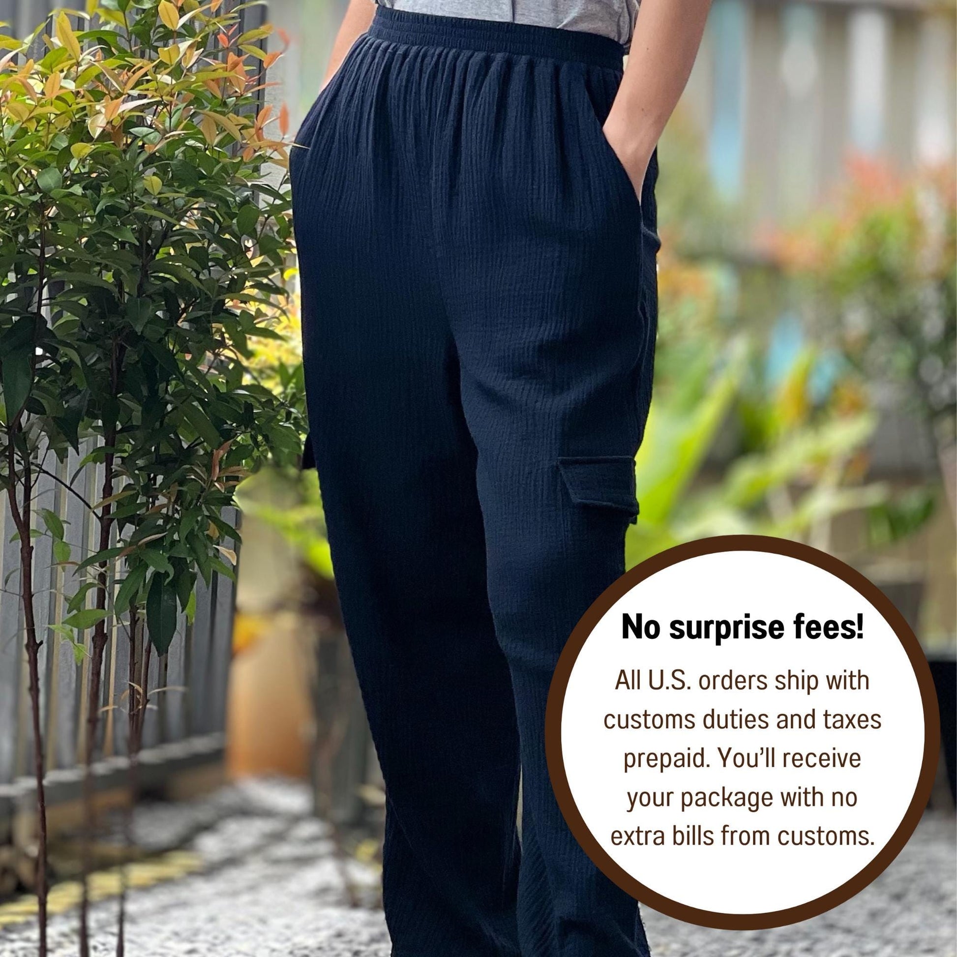 Womens Double Gauze Muslin Pants - Loungeware