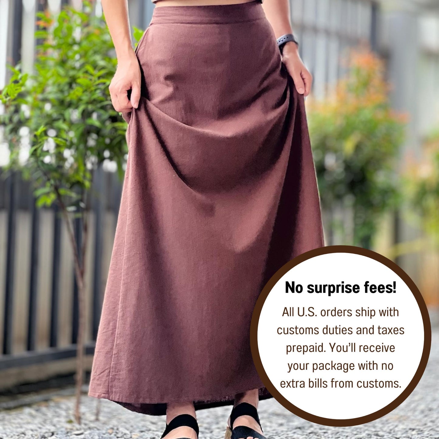 Cotton Long Skirt