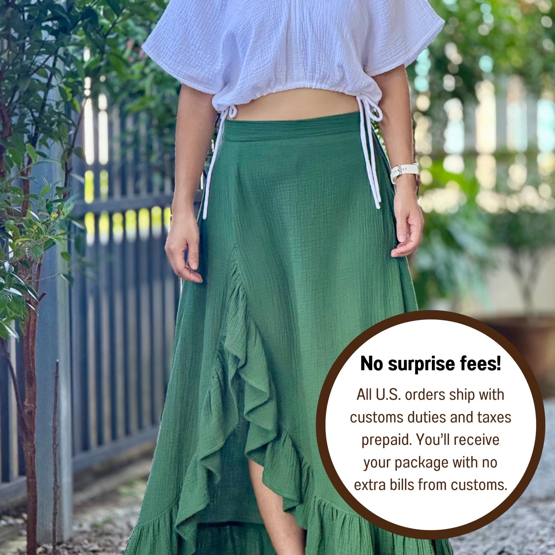 Double Gauze Flow Skirt