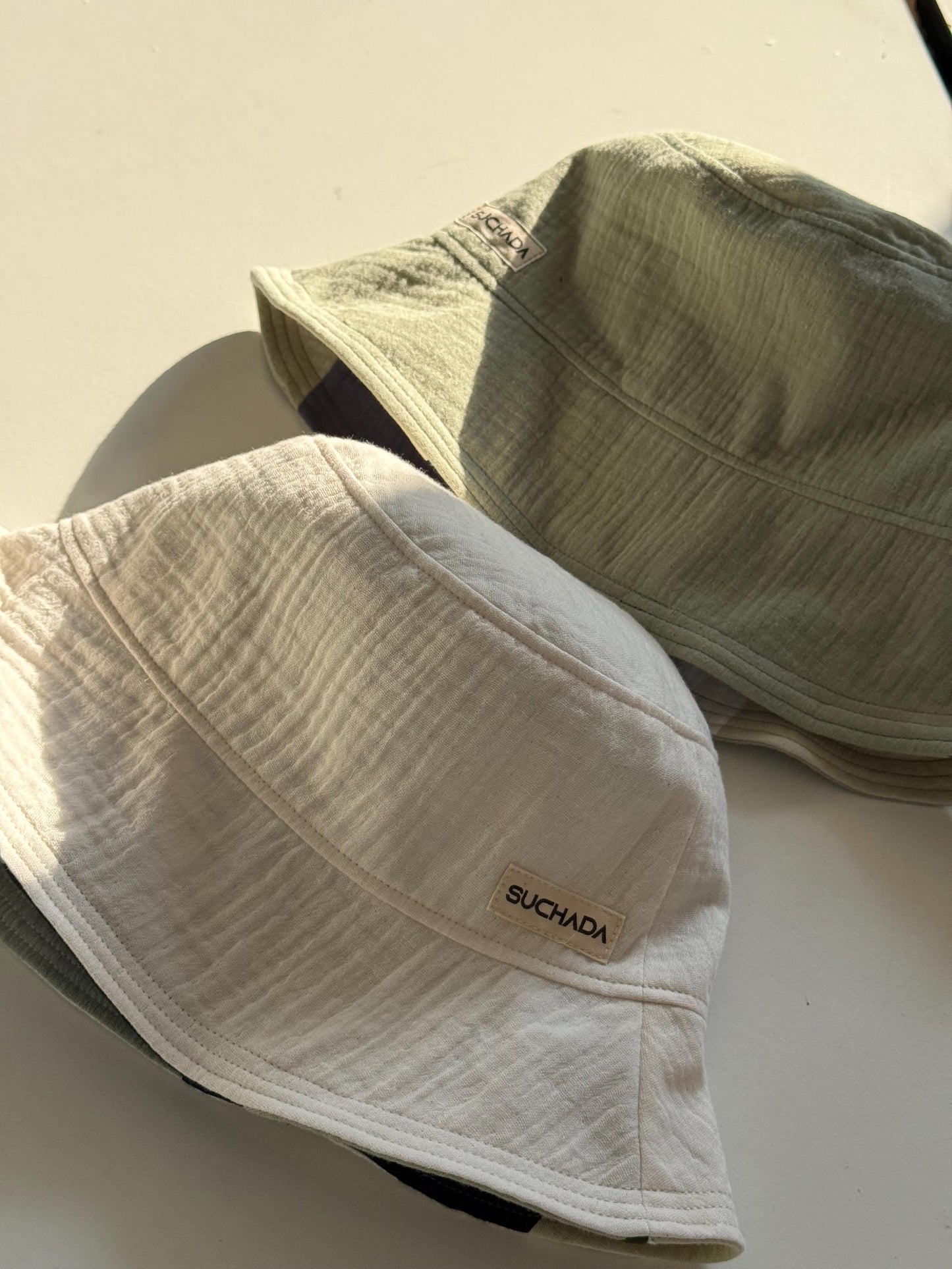 Muslin Double Gauze Reversible Two-Tone Bucket Hat
