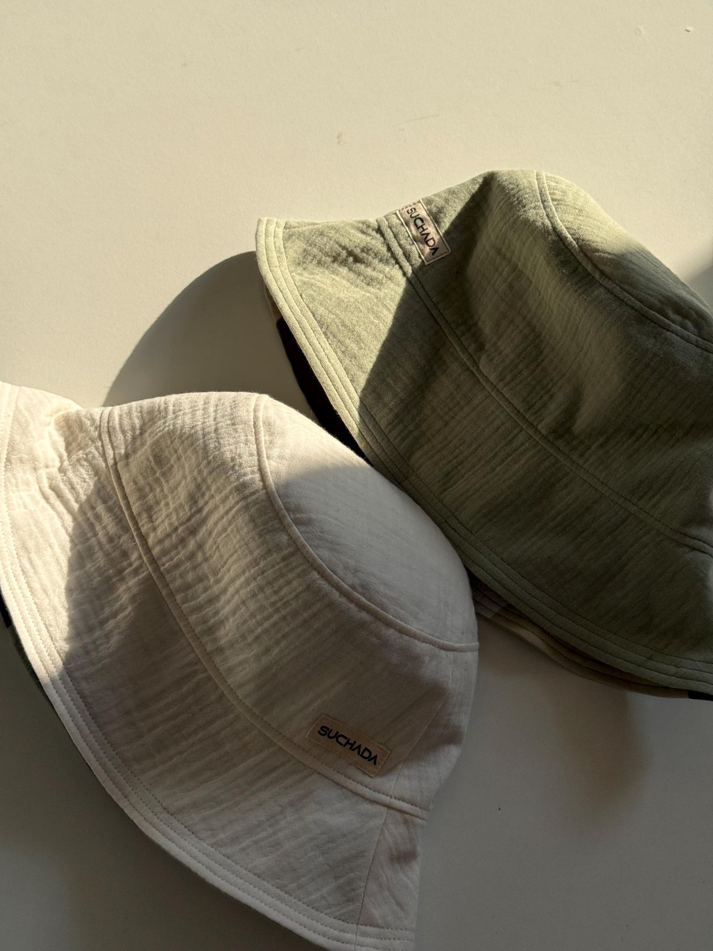 Muslin Double Gauze Reversible Two-Tone Bucket Hat
