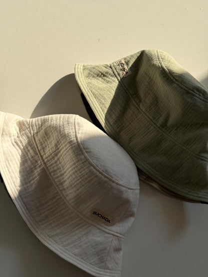 Muslin Double Gauze Reversible Two-Tone Bucket Hat