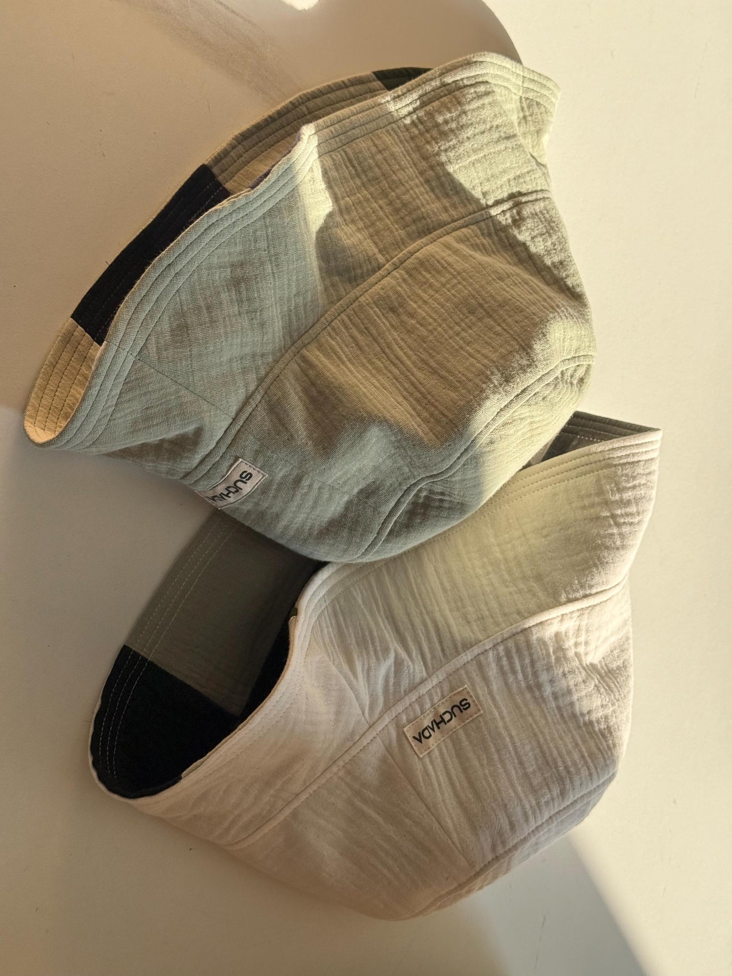 Muslin Double Gauze Reversible Two-Tone Bucket Hat