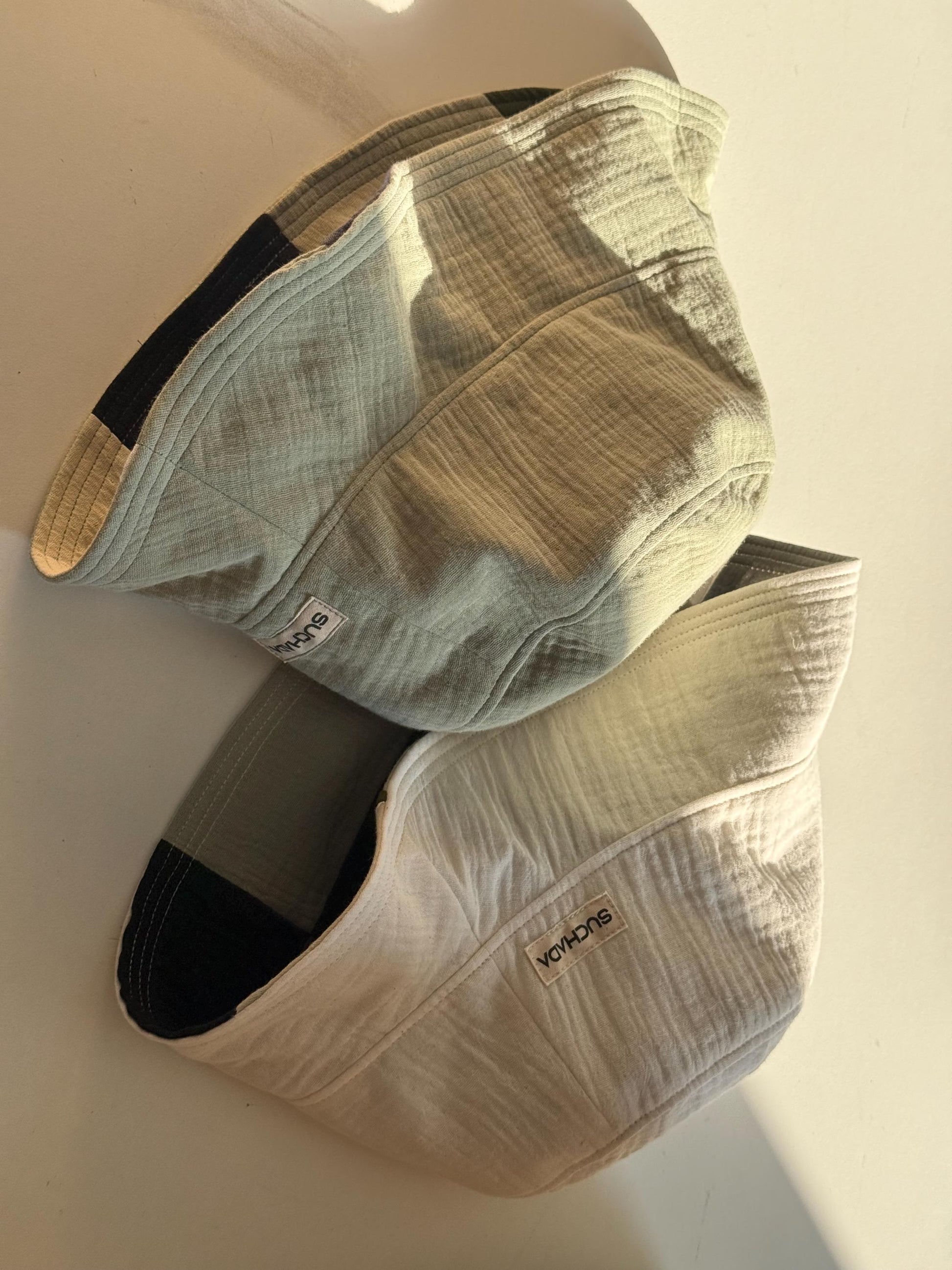 Muslin Double Gauze Reversible Two-Tone Bucket Hat