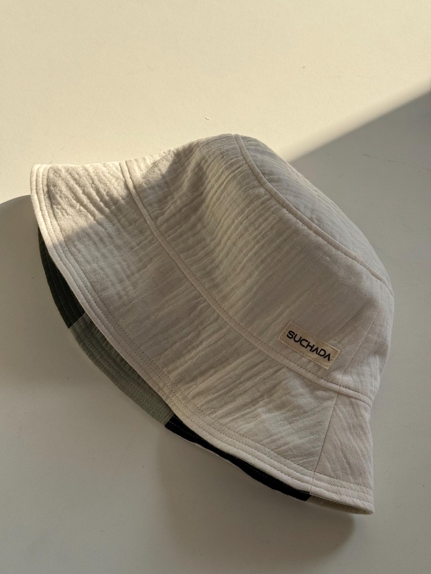 Muslin Double Gauze Reversible Two-Tone Bucket Hat