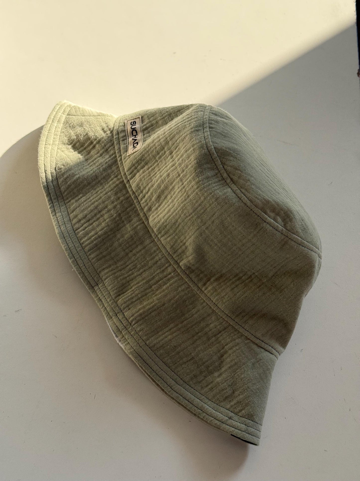 Muslin Double Gauze Reversible Two-Tone Bucket Hat
