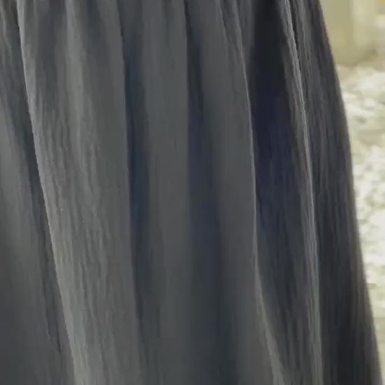 Double Gauze cotton ruffled Maxi skirt