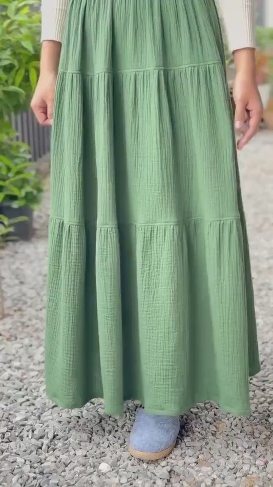 Double Gauze Maxi Skirt