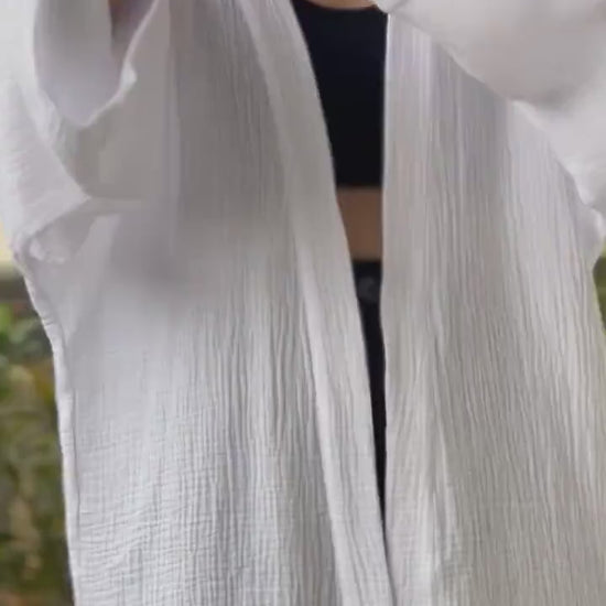 Muslin Double Gauze Kimono Loose Cover Up
