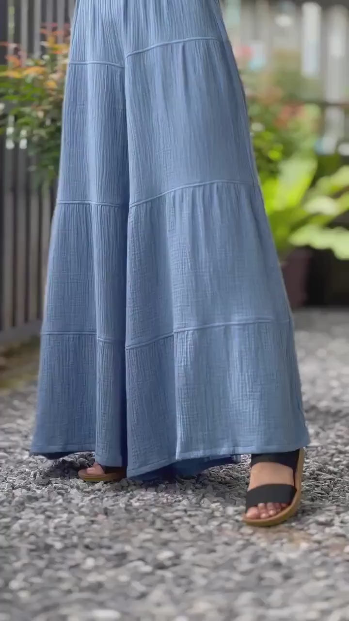 Womens Double Gauze Muslin Pants - Loungeware